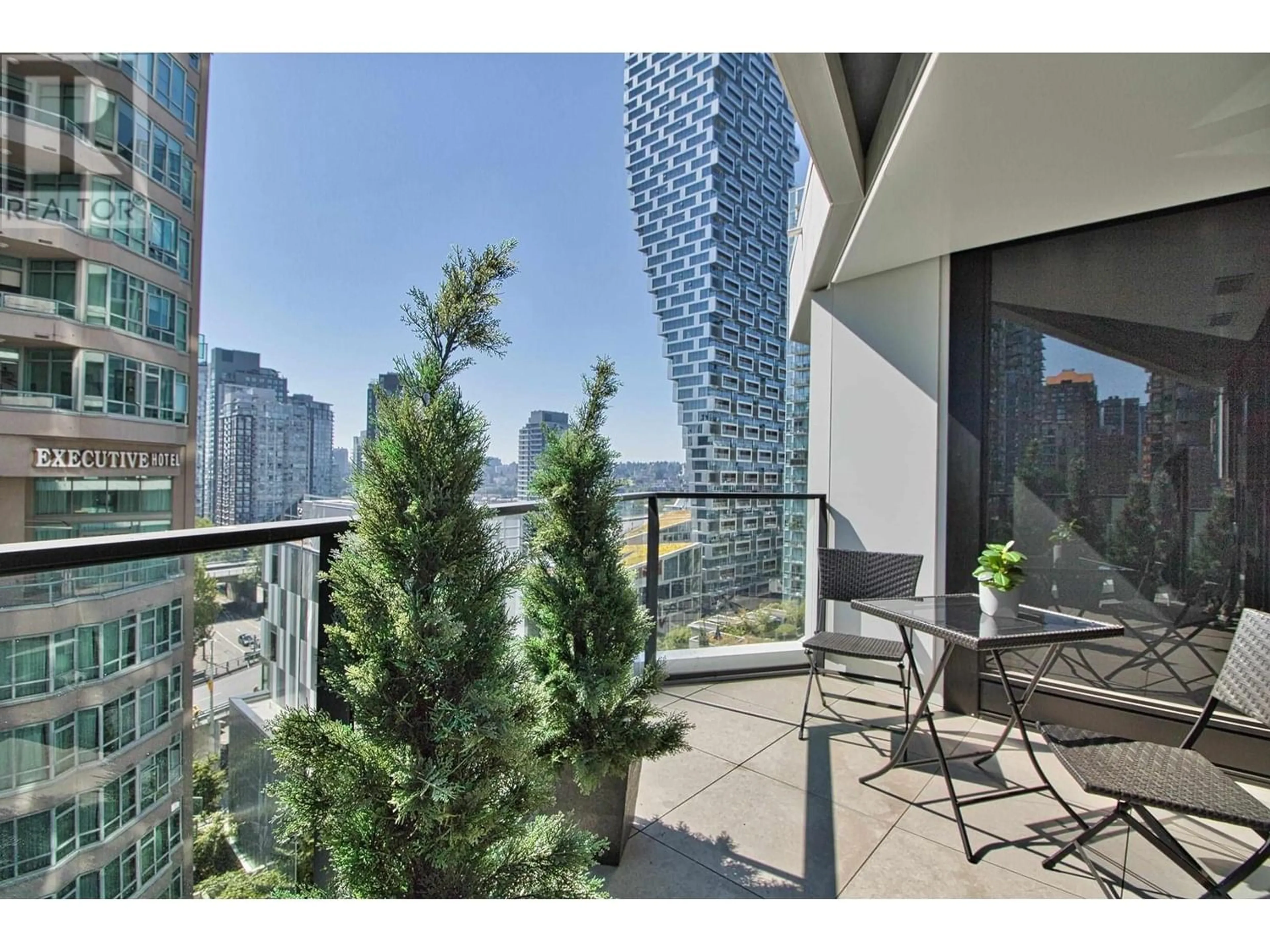 Balcony in the apartment for 1008 889 PACIFIC STREET, Vancouver British Columbia V6Z1C3