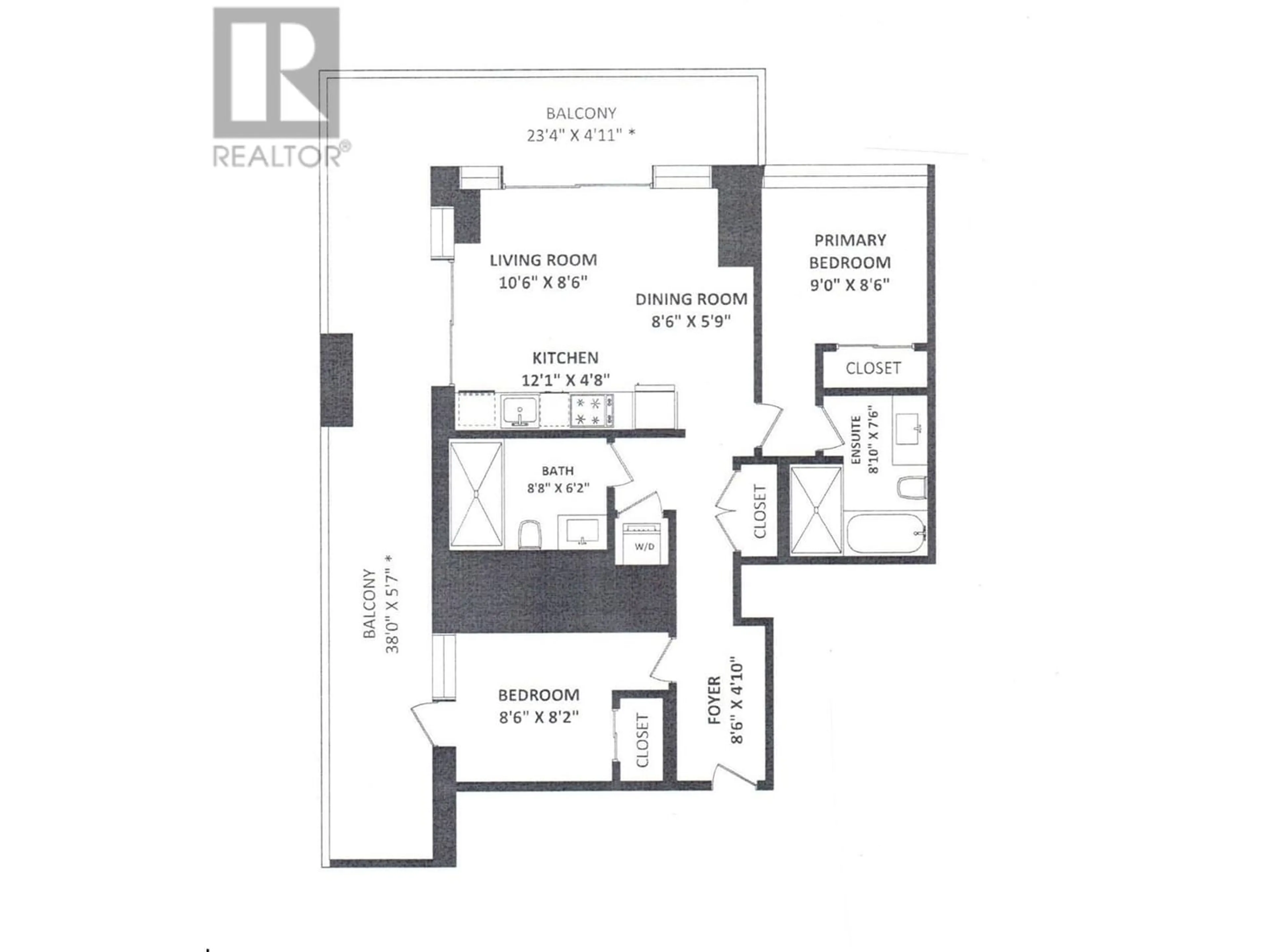 Floor plan for 1205 1480 HOWE STREET, Vancouver British Columbia V6Z0G5