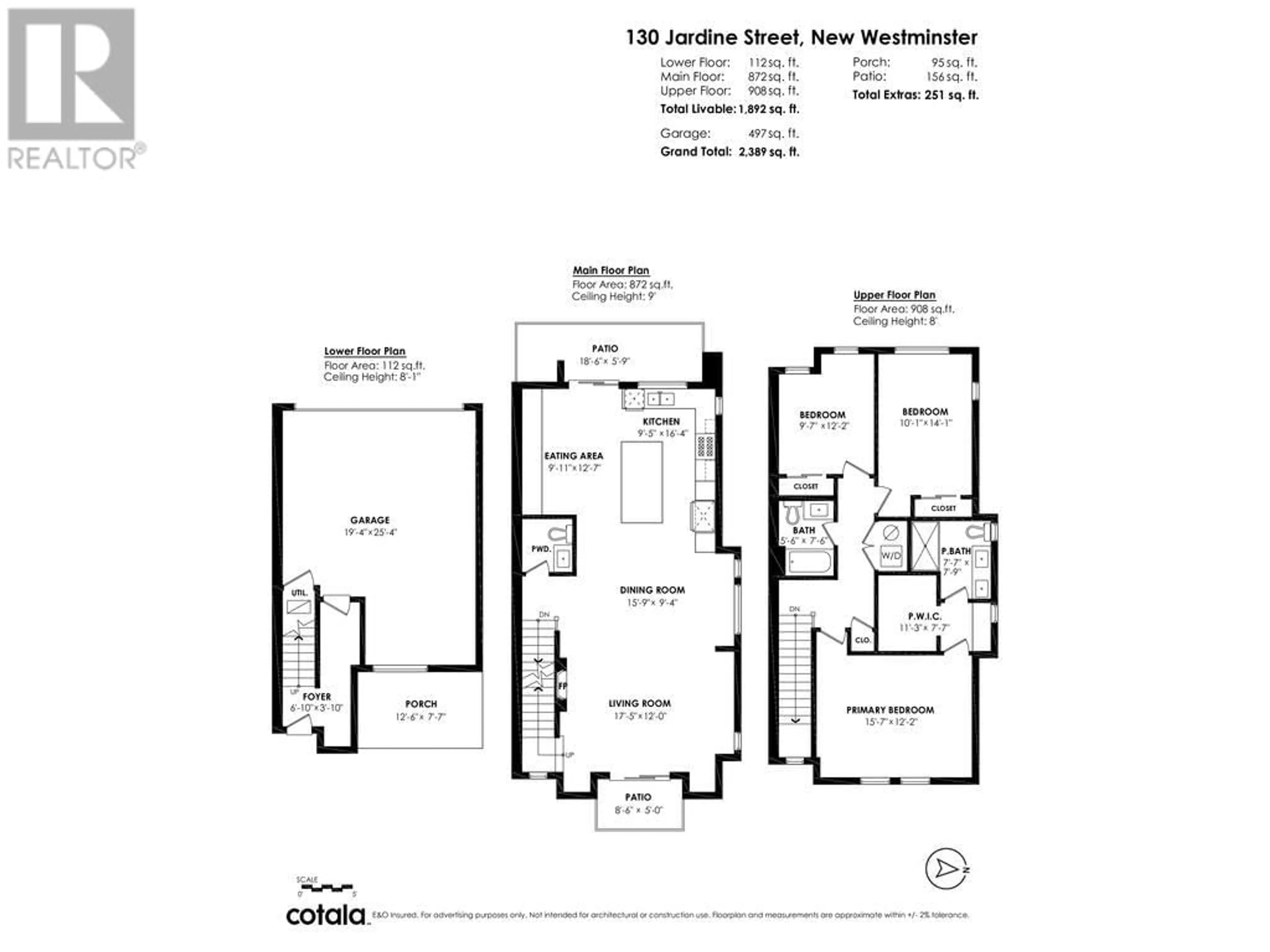 Floor plan for 130 JARDINE STREET, New Westminster British Columbia V3M0M4