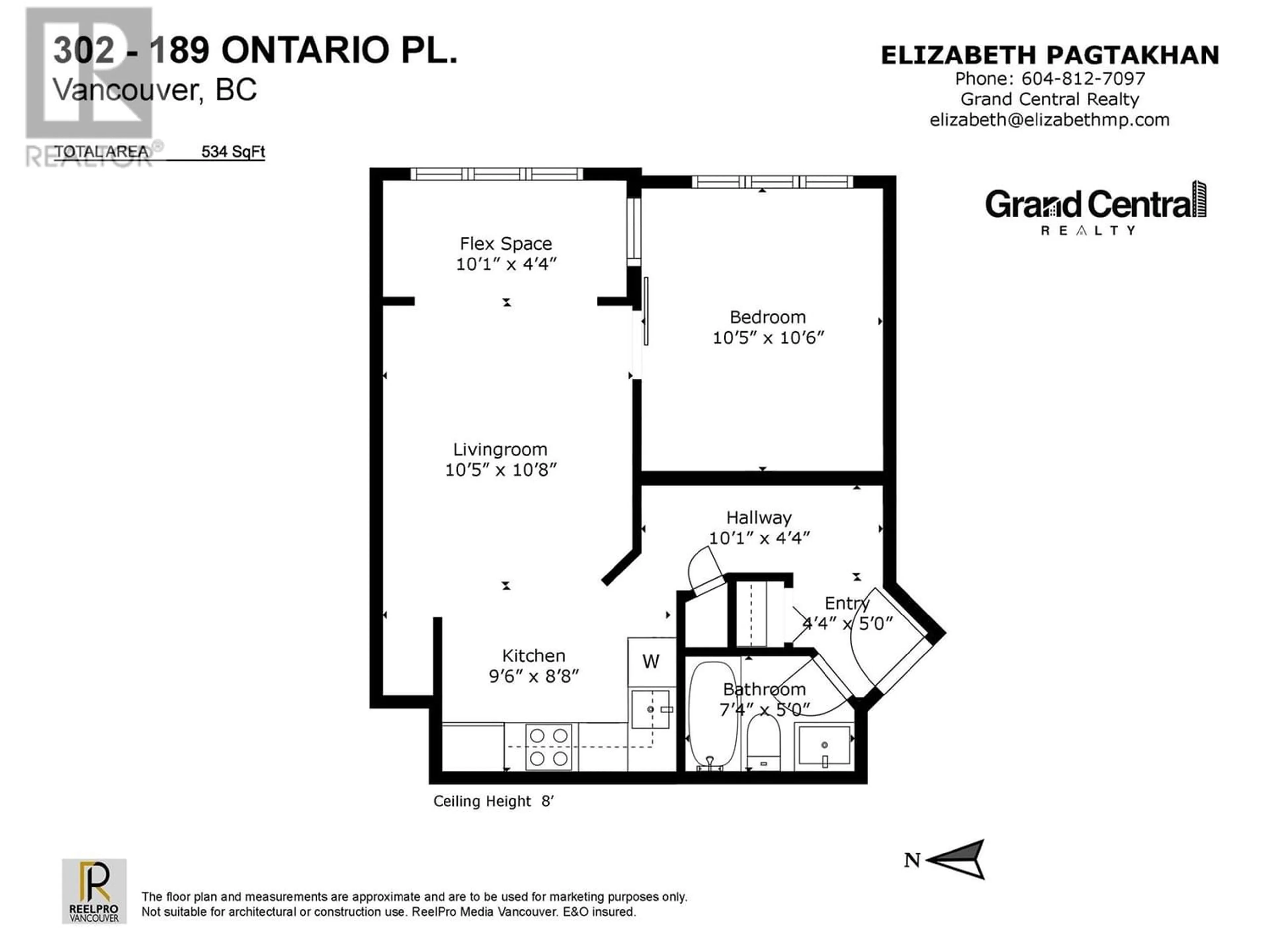 Floor plan for 302 189 ONTARIO PLACE, Vancouver British Columbia V5W4C6