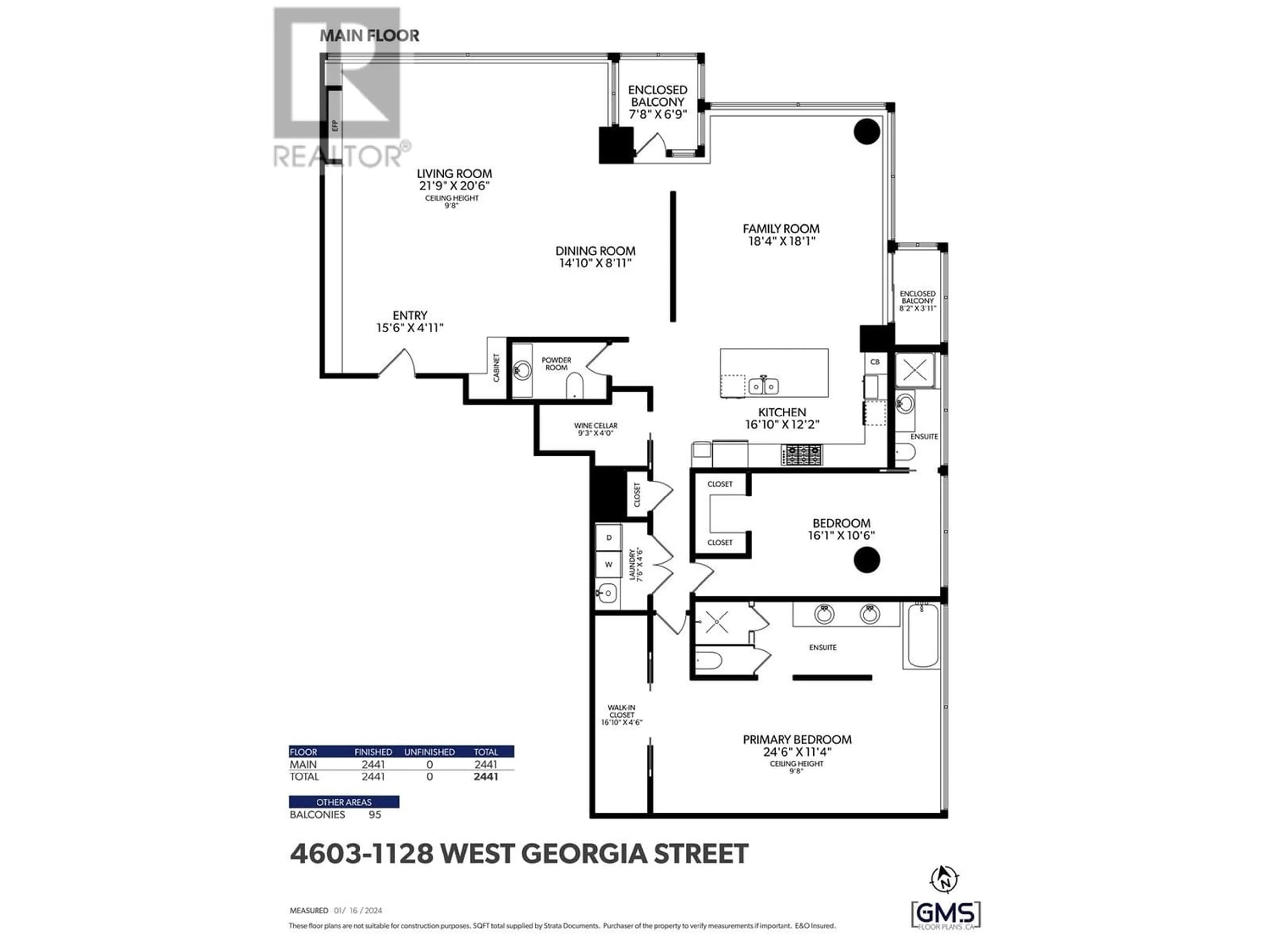 Floor plan for 4603 1128 W GEORGIA STREET, Vancouver British Columbia V6E0A8