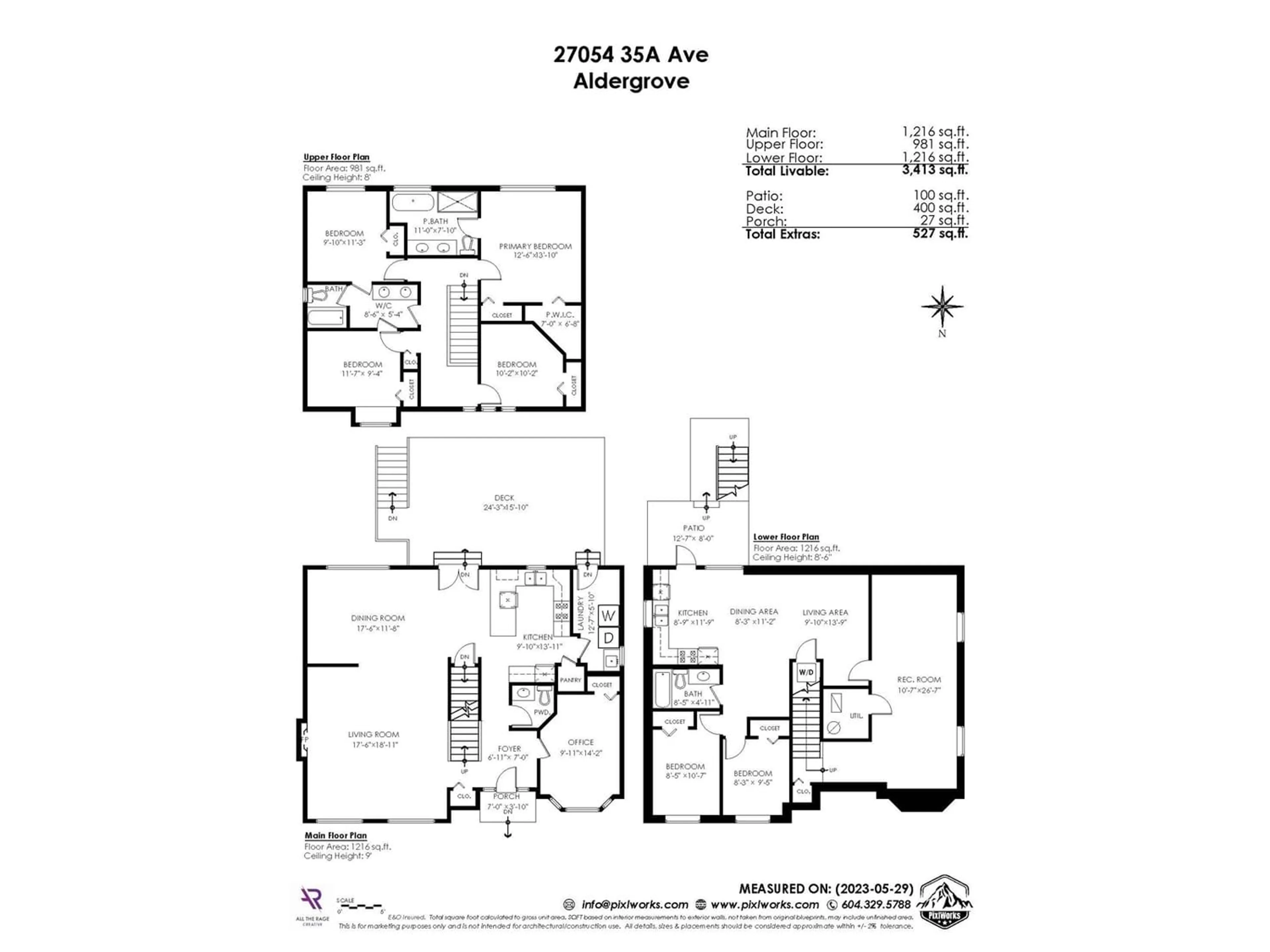 Floor plan for 27054 35A AVENUE, Langley British Columbia V4W0A4