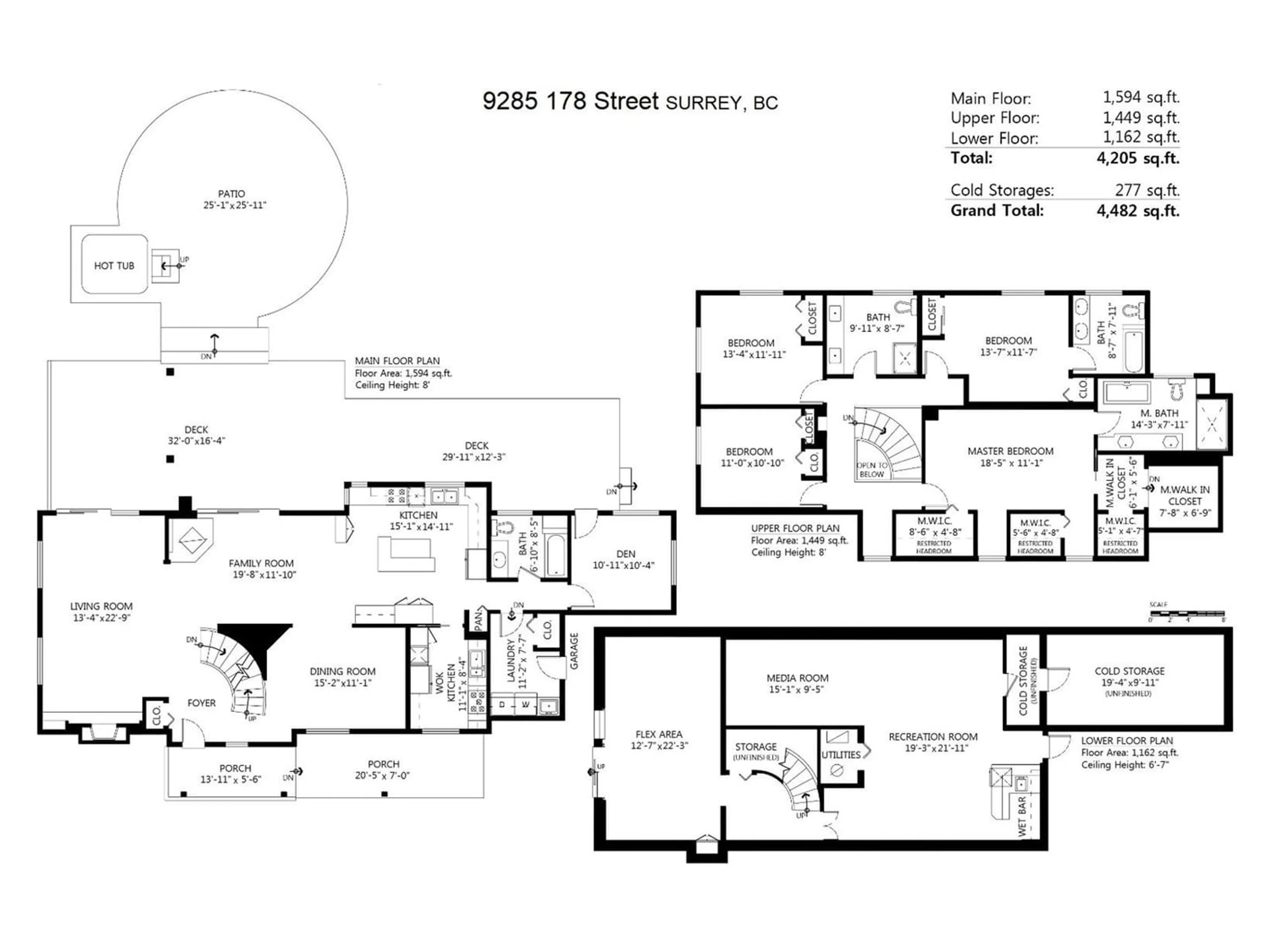Floor plan for 9285 178 STREET, Surrey British Columbia V4N3W4