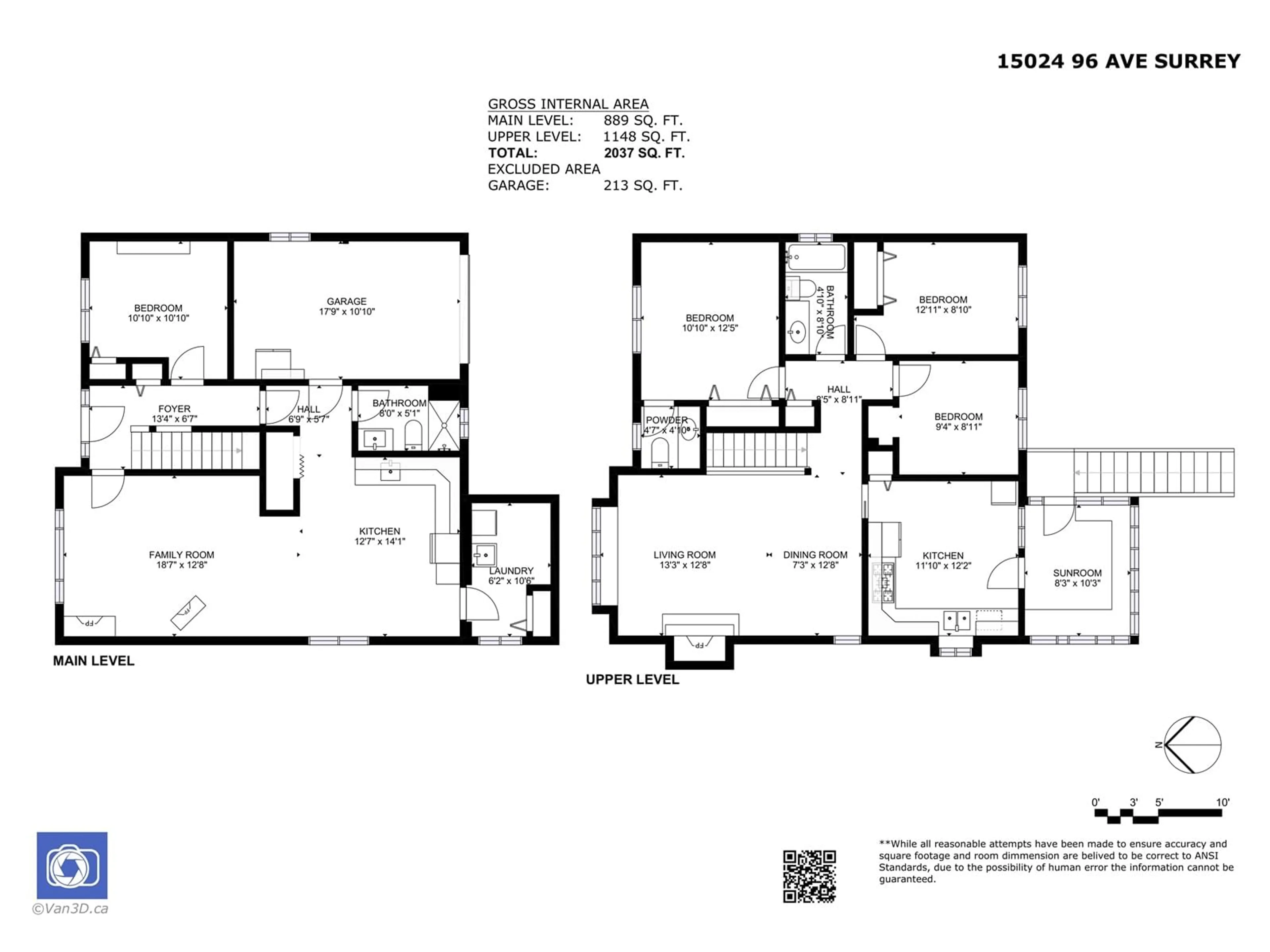 Floor plan for 15024 96 AVENUE, Surrey British Columbia V3R1E9