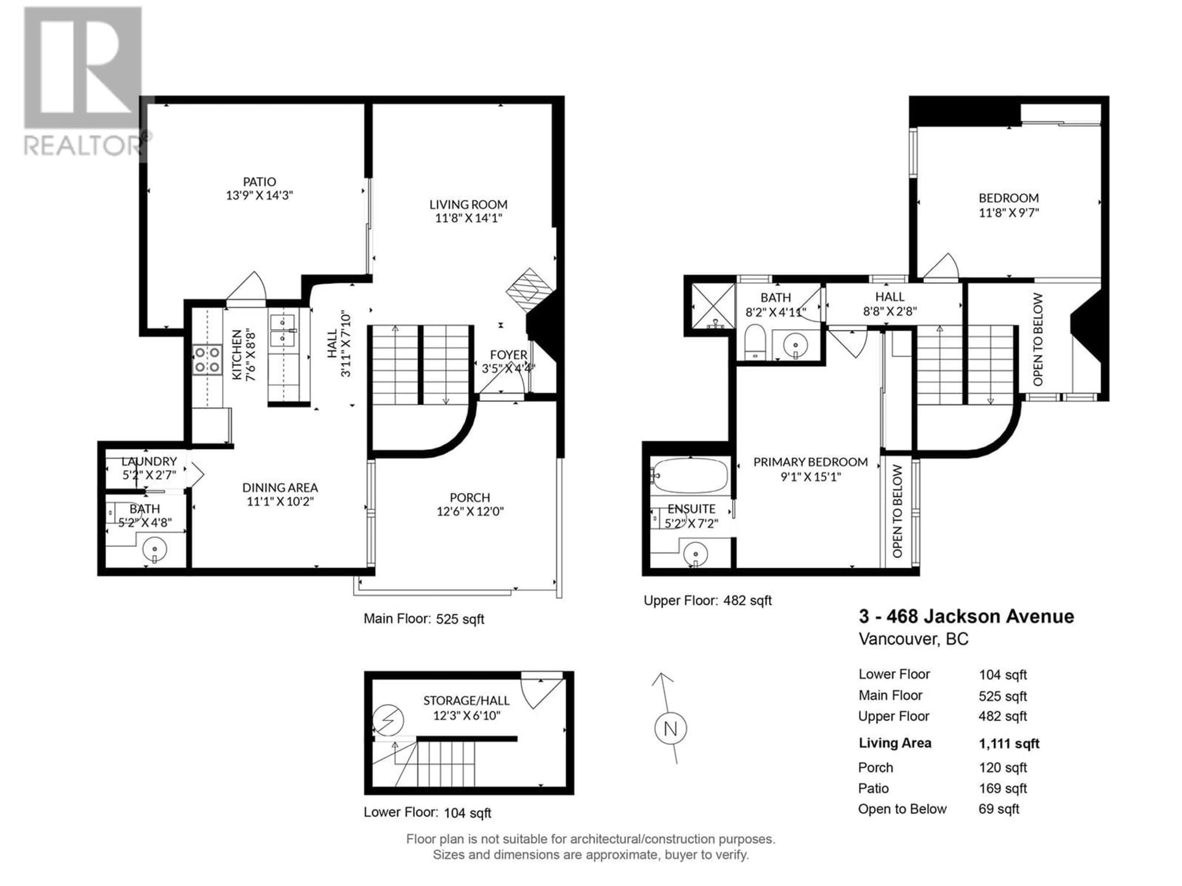 Floor plan for 3 468 JACKSON AVENUE, Vancouver British Columbia V6A3B5