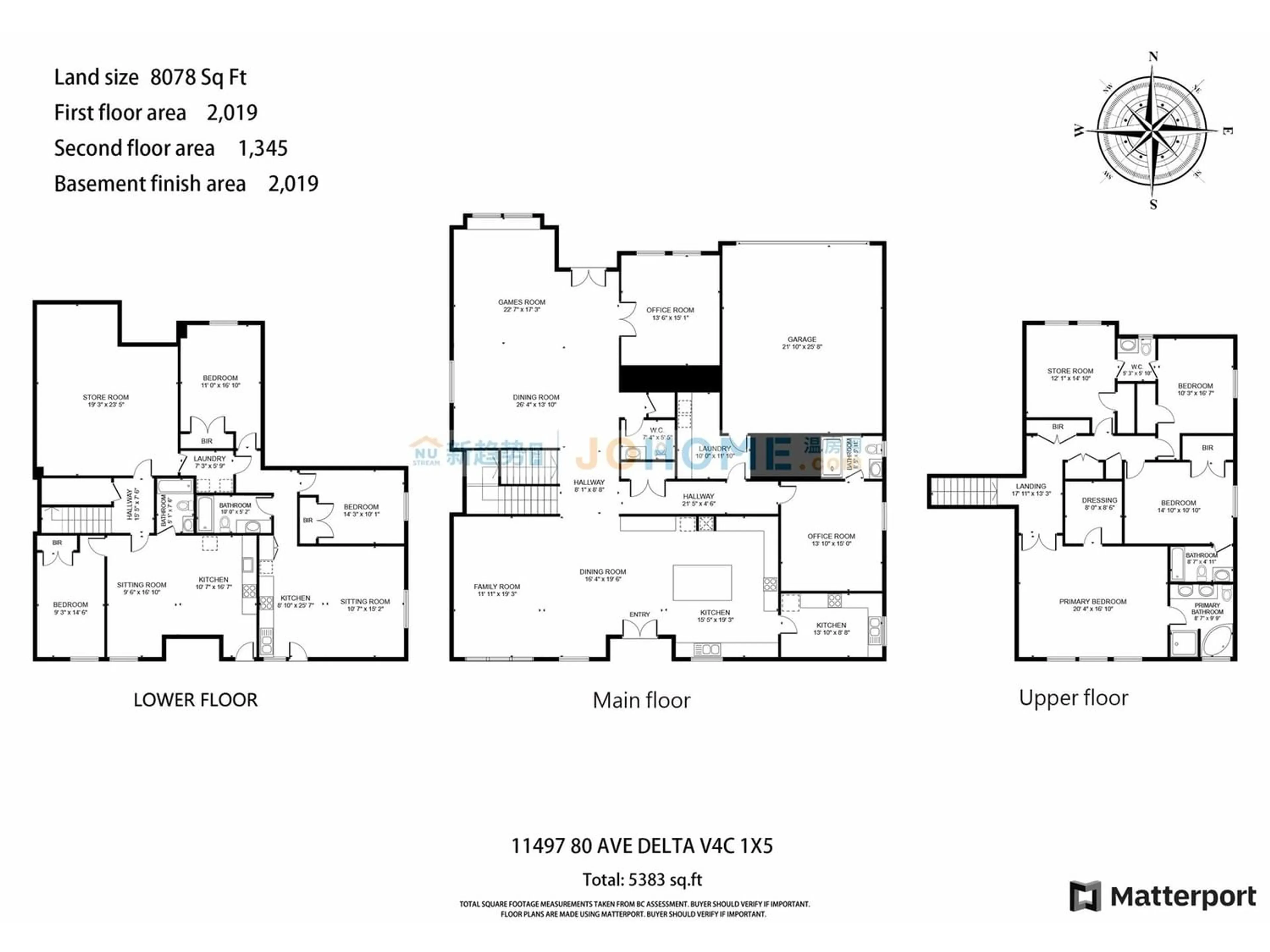 Floor plan for 11497 80 AVENUE, Delta British Columbia V4C1X5