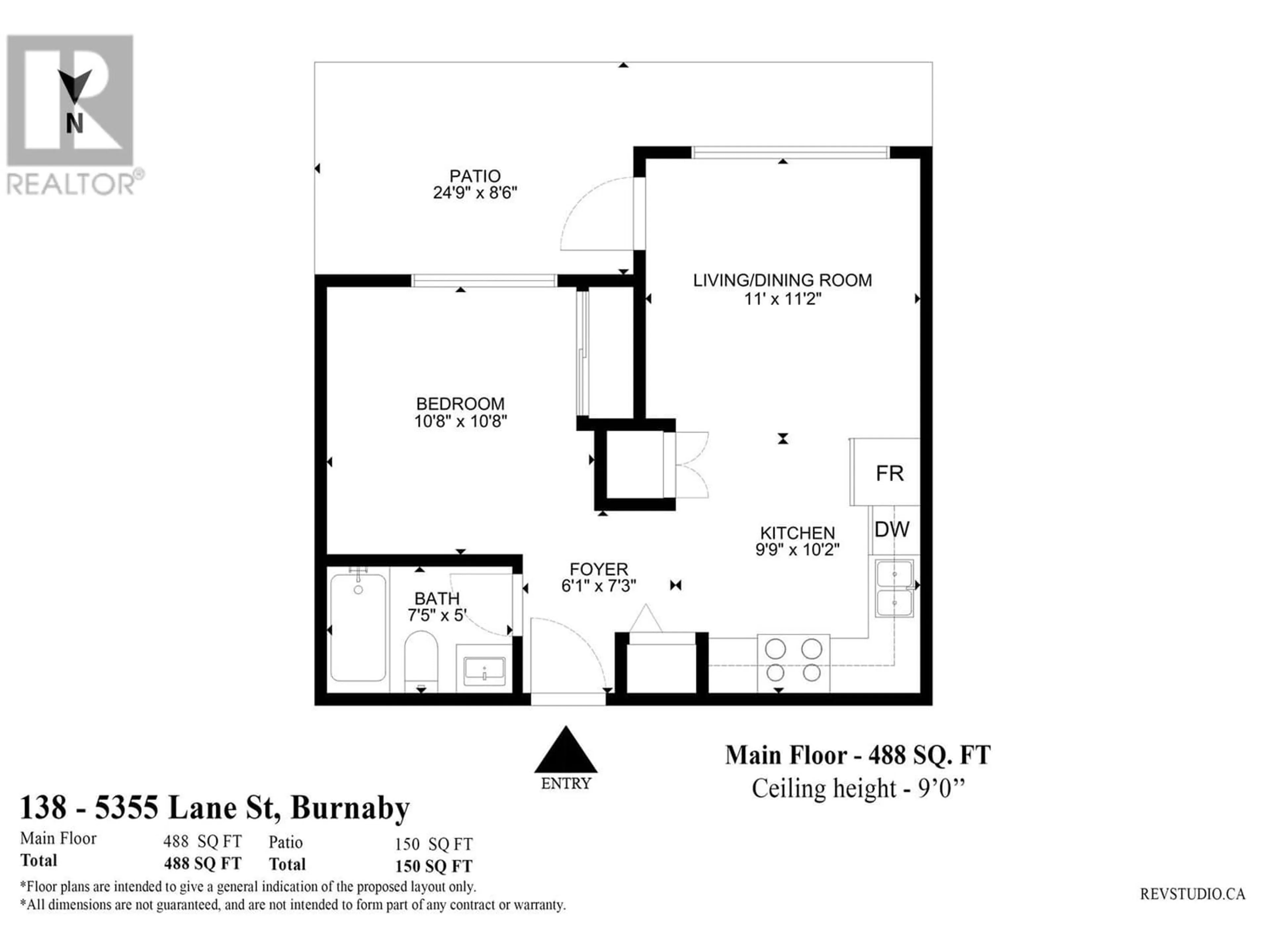 Floor plan for 138 5355 LANE STREET, Burnaby British Columbia V5H0H1
