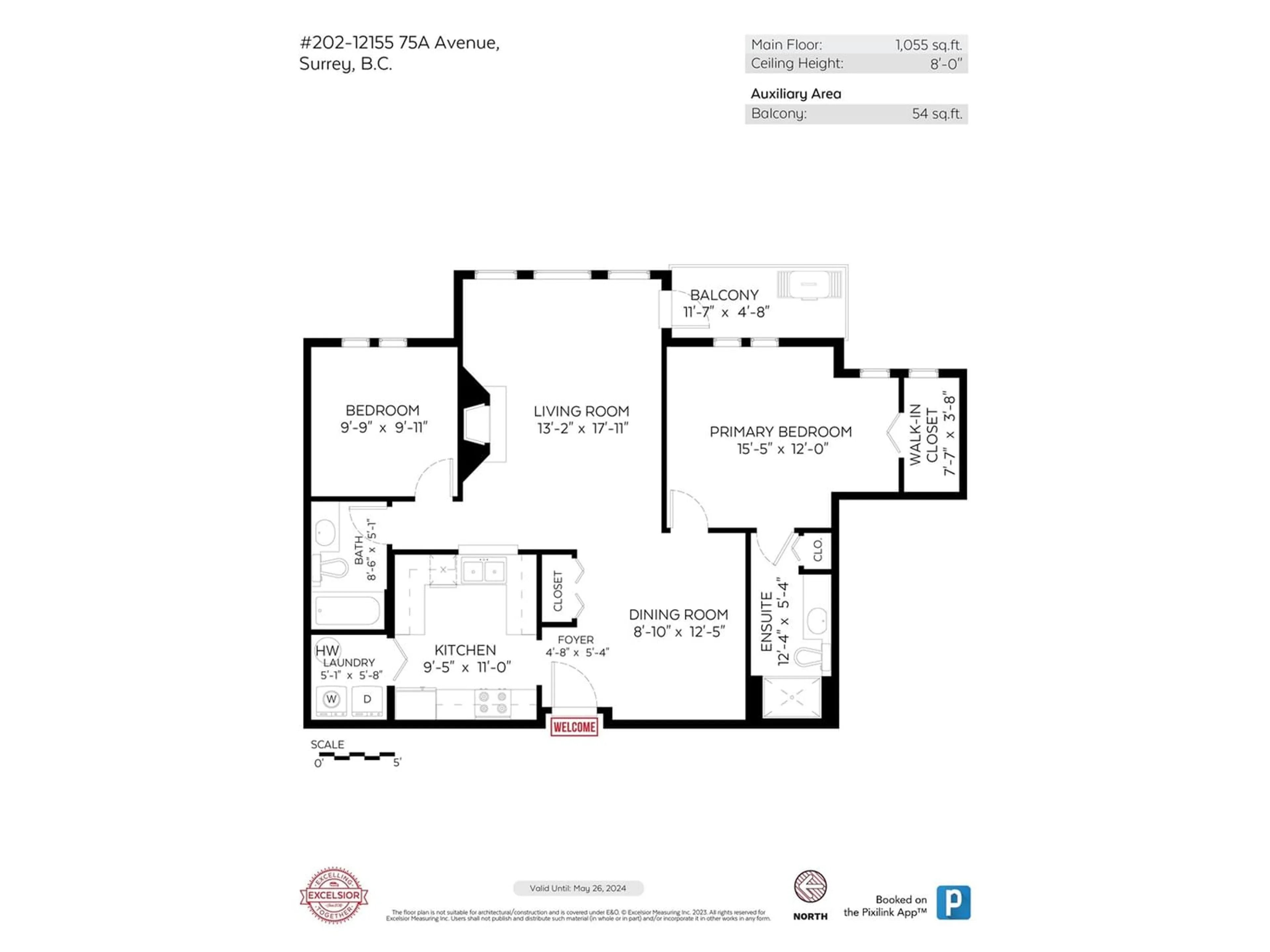 Floor plan for 202 12155 75A AVENUE, Surrey British Columbia V3W1B9