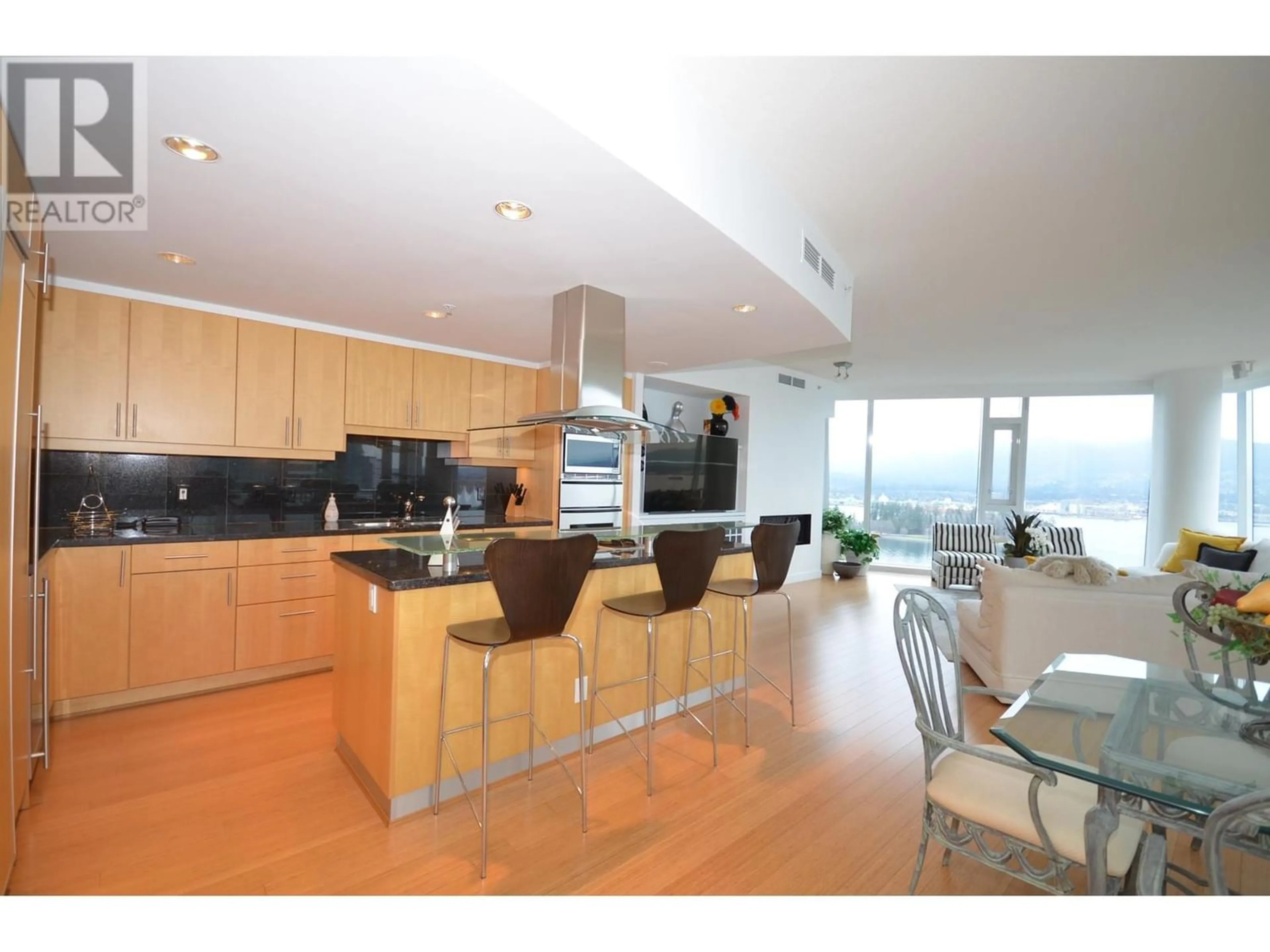 Open concept kitchen for 2502 1233 W CORDOVA STREET, Vancouver British Columbia V6C3R1