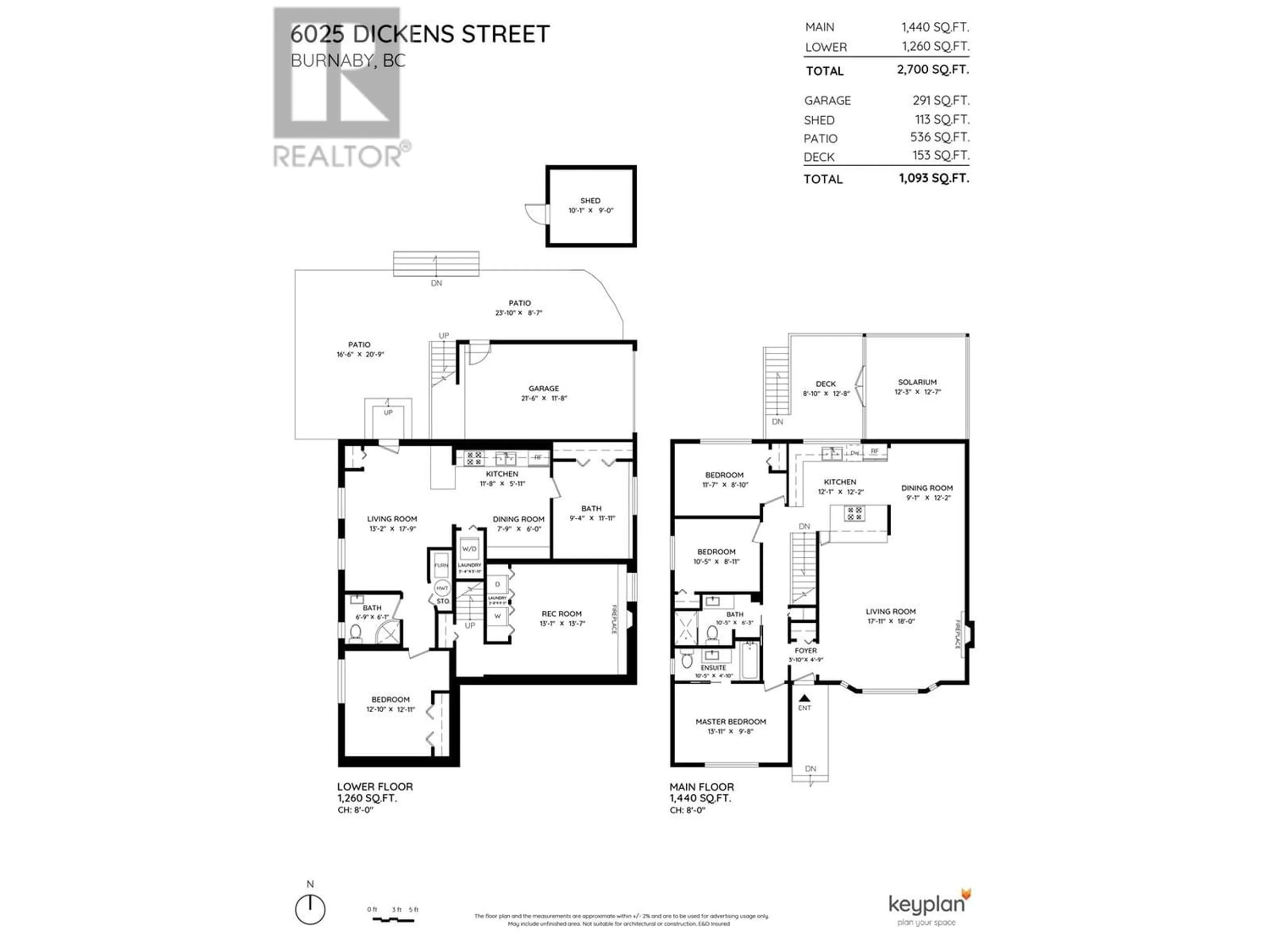 Floor plan for 6025 DICKENS STREET, Burnaby British Columbia V5H1W6