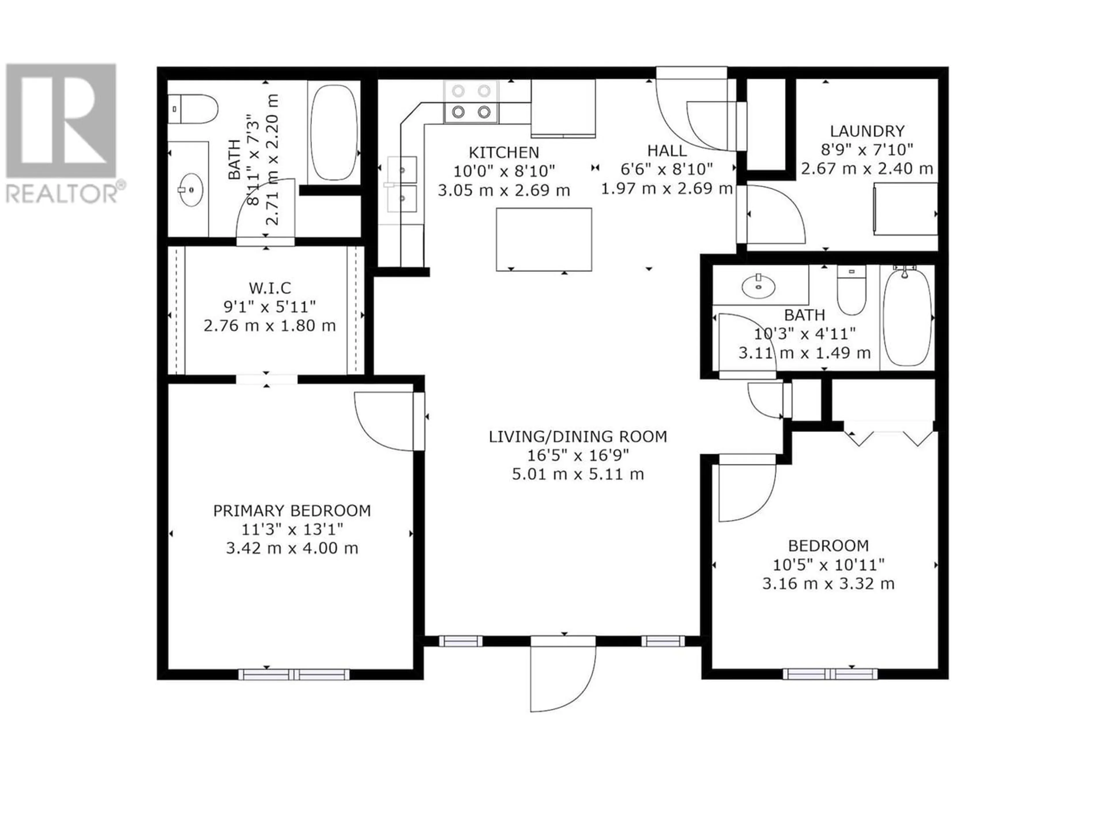 Floor plan for 302 11205 105 AVENUE, Fort St. John British Columbia V1J1Z9