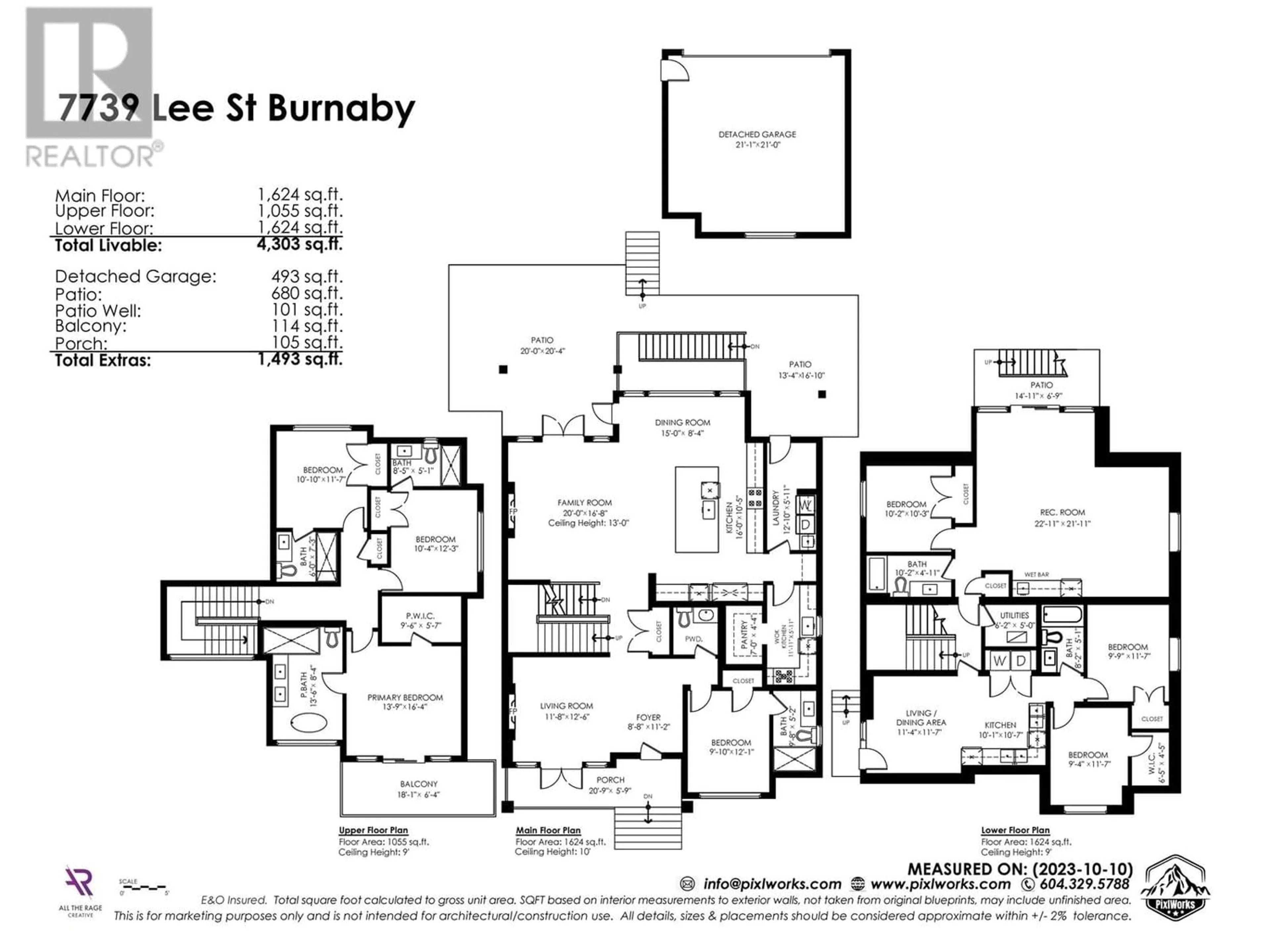 Floor plan for 7739 LEE STREET, Burnaby British Columbia V3N4B9