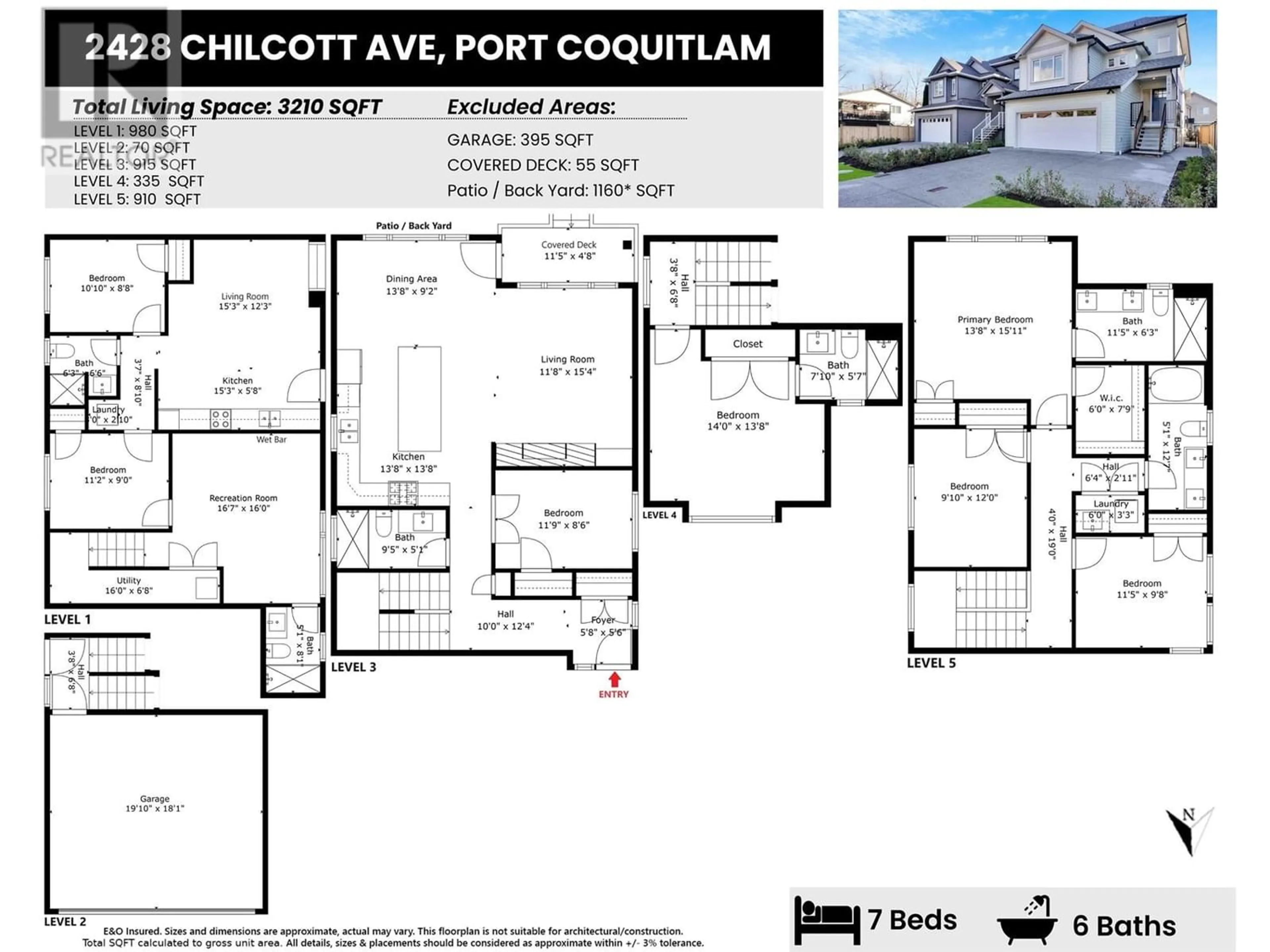 Floor plan for 2428 CHILCOTT AVENUE, Port Coquitlam British Columbia V3B1Y3