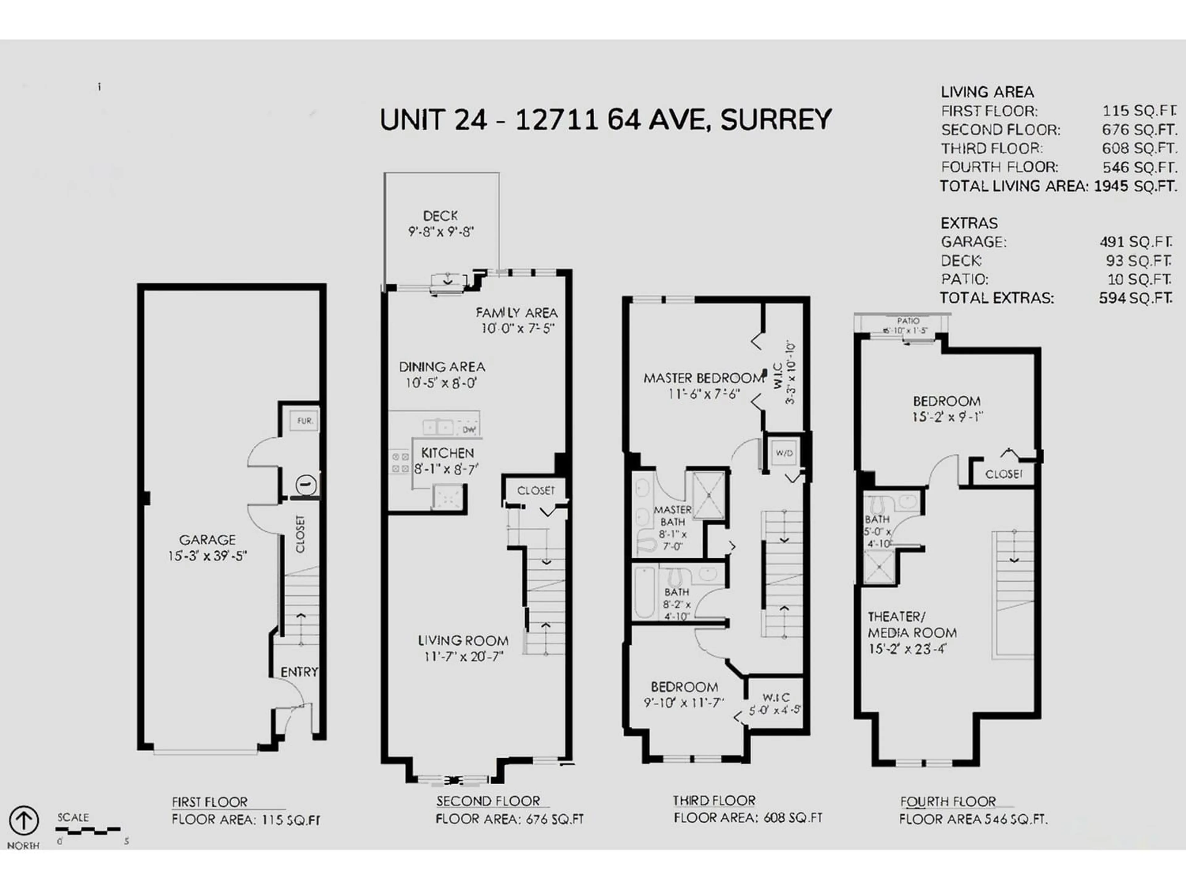 Floor plan for 24 12711 64 AVENUE, Surrey British Columbia V3W1X1