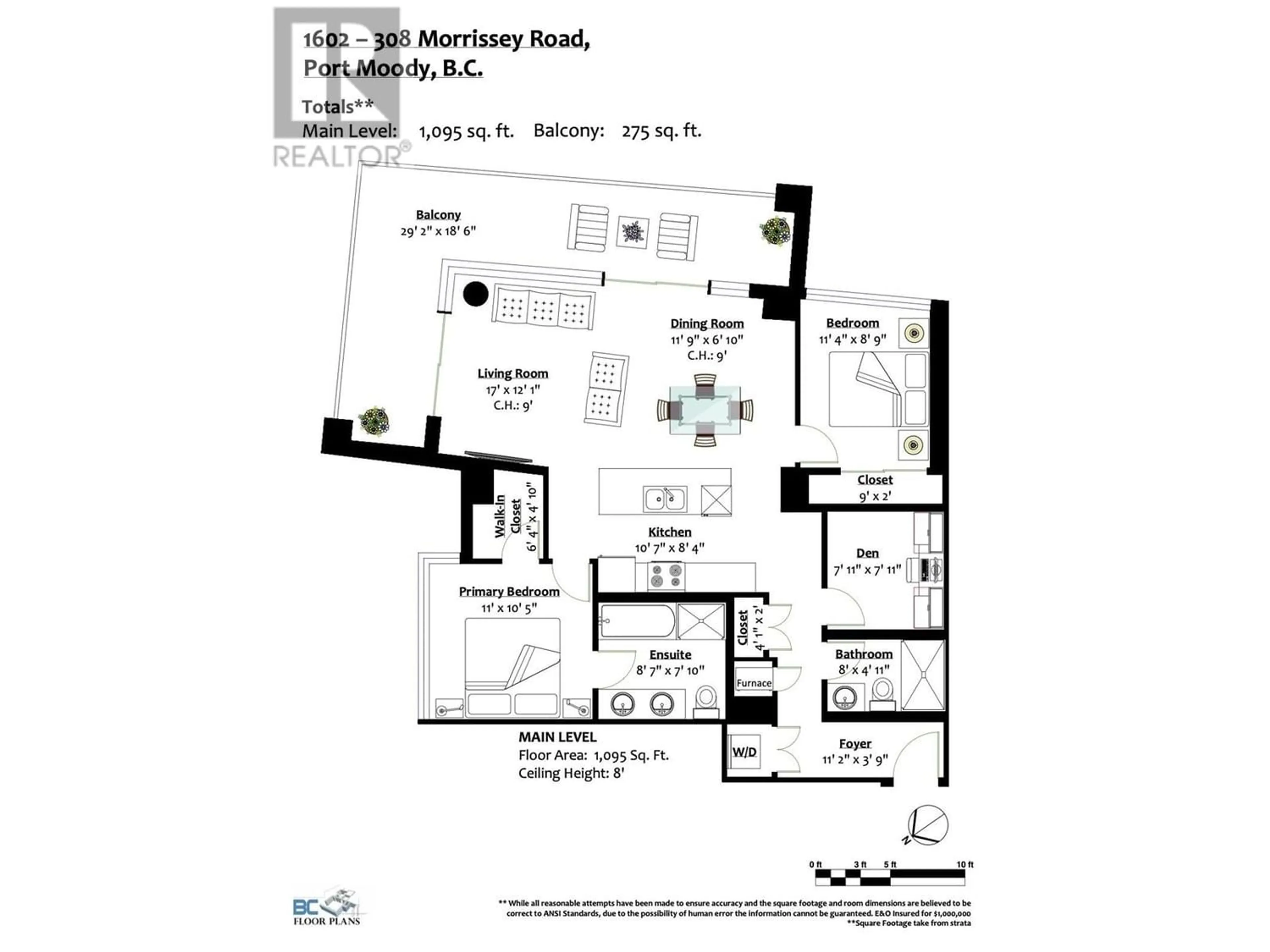 Floor plan for 1602 308 MORRISSEY ROAD, Port Moody British Columbia V3H0M2