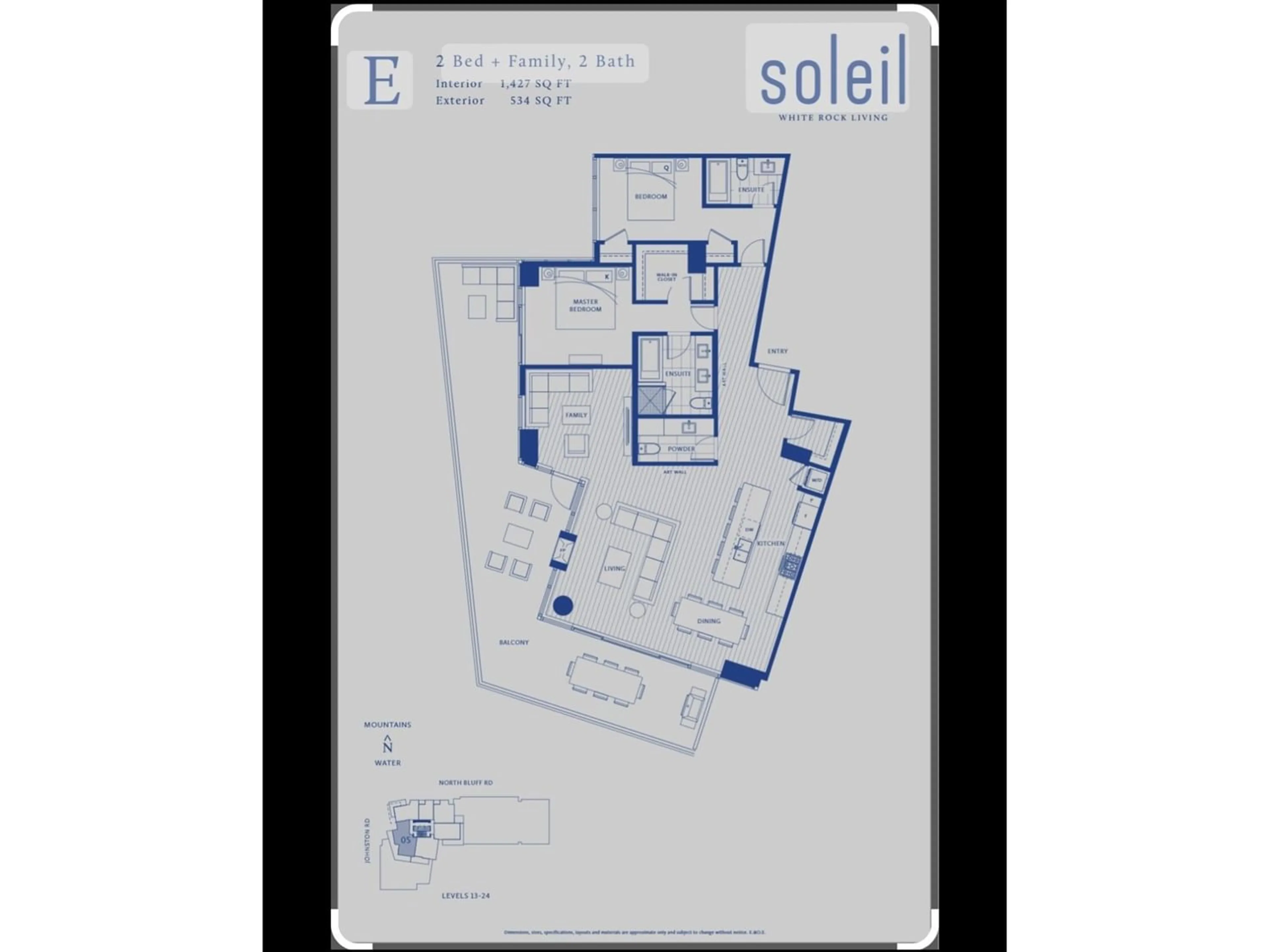 Floor plan for 1705 1588 JOHNSTON ROAD, White Rock British Columbia V4B3Z7