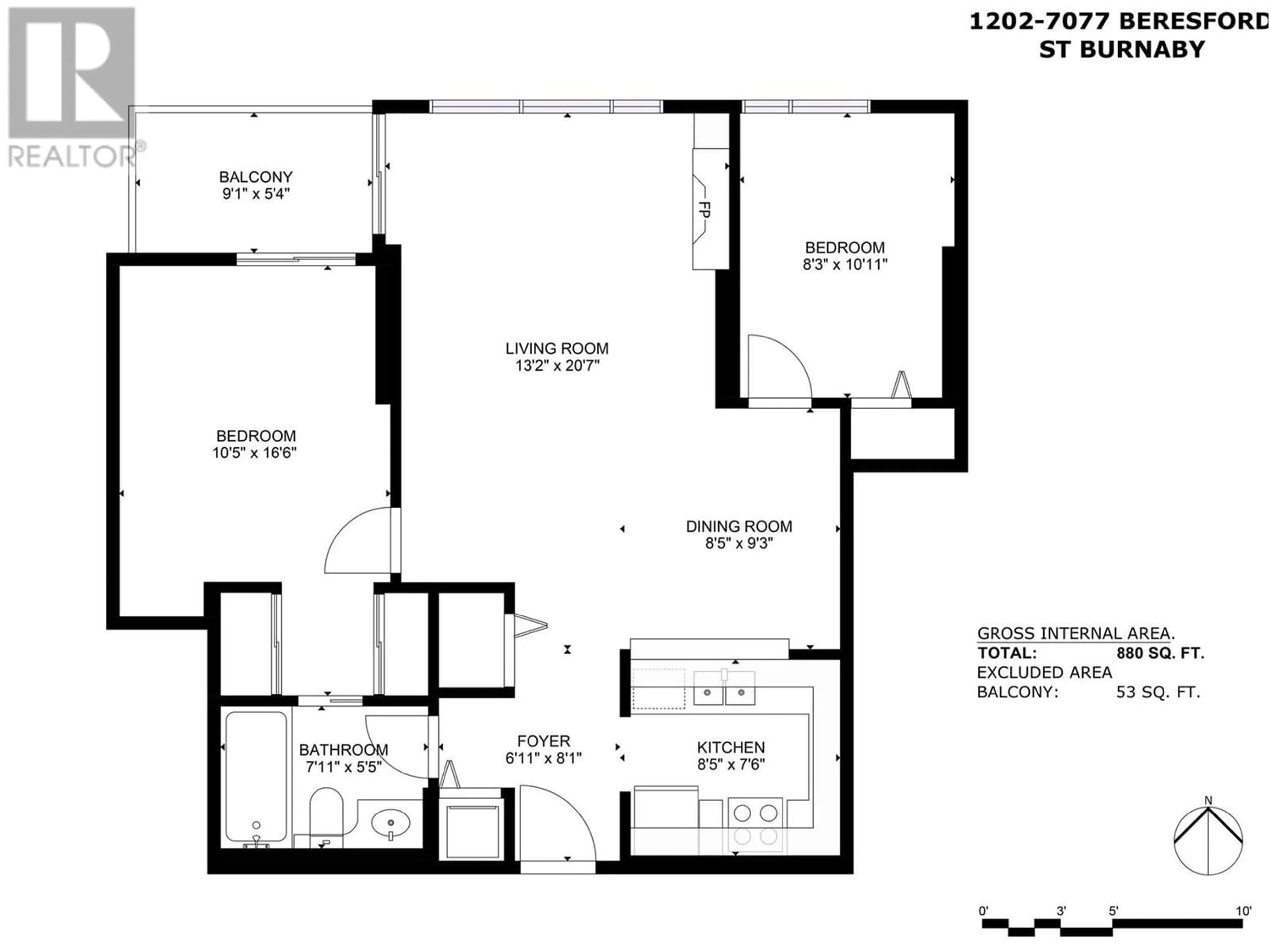 Floor plan for 1202 7077 BERESFORD STREET, Burnaby British Columbia V5E4J5