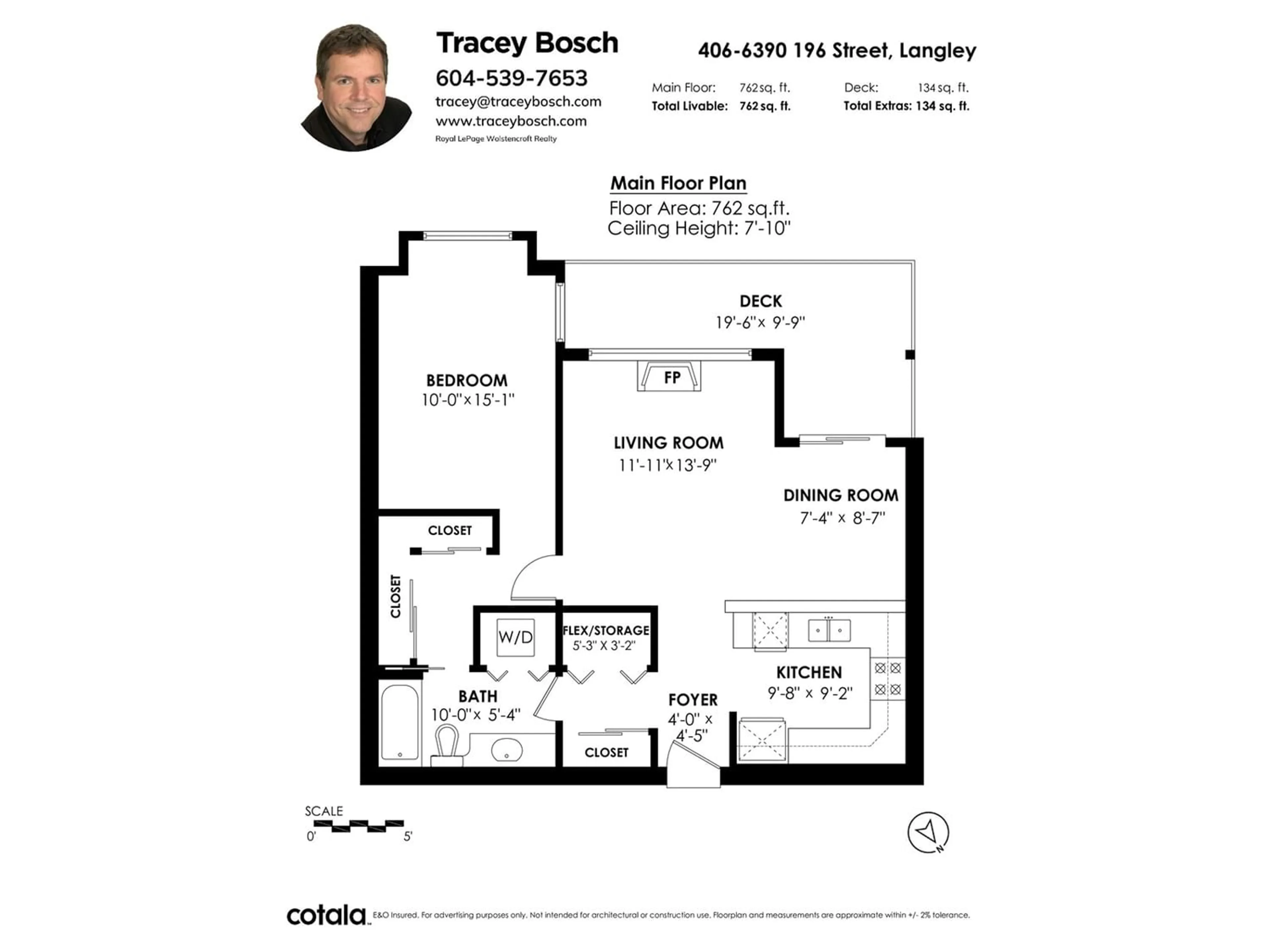 Floor plan for 406 6390 196 STREET, Langley British Columbia V2Y1J2