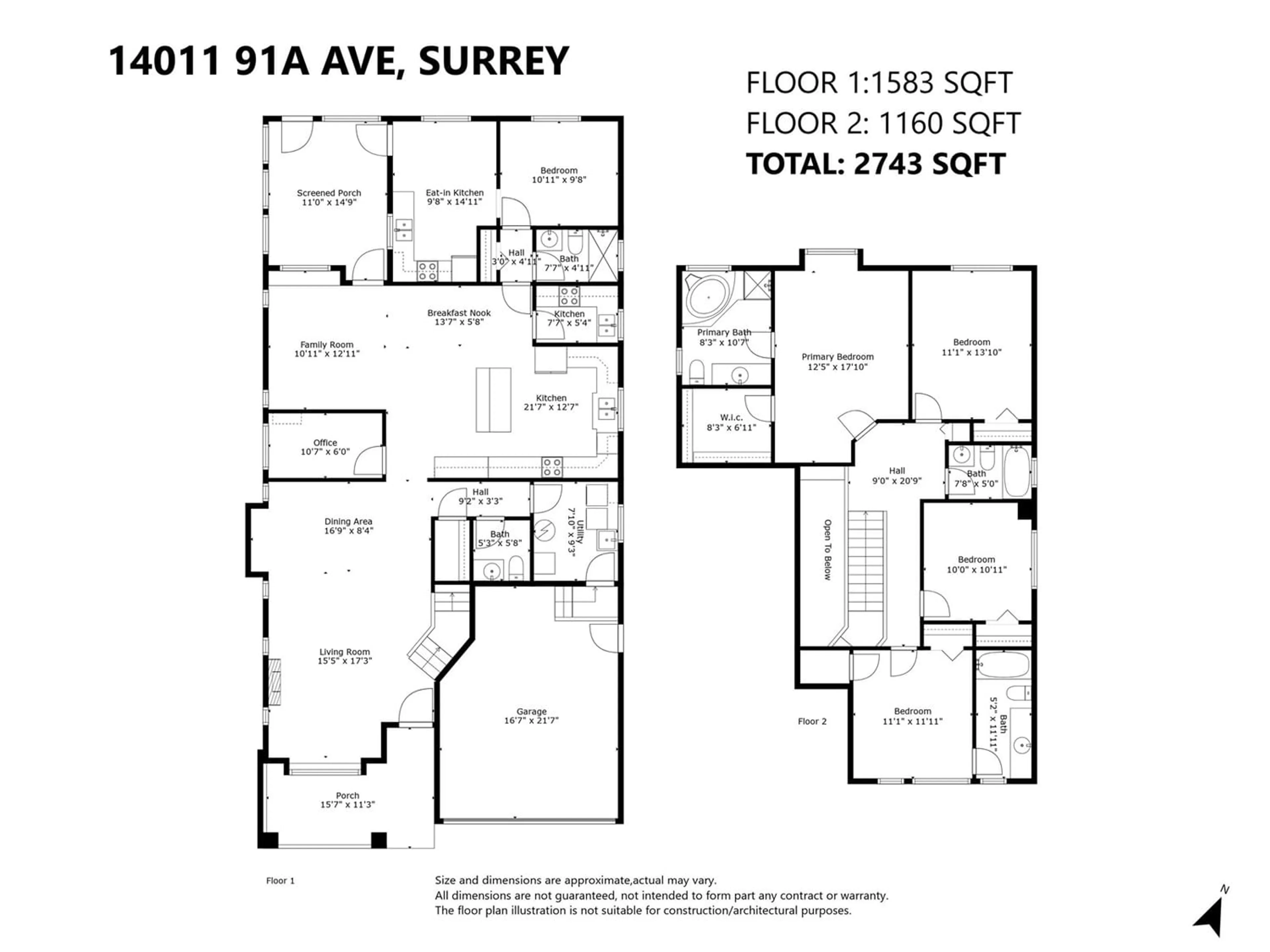 Floor plan for 14011 91A AVENUE, Surrey British Columbia V3V0A4