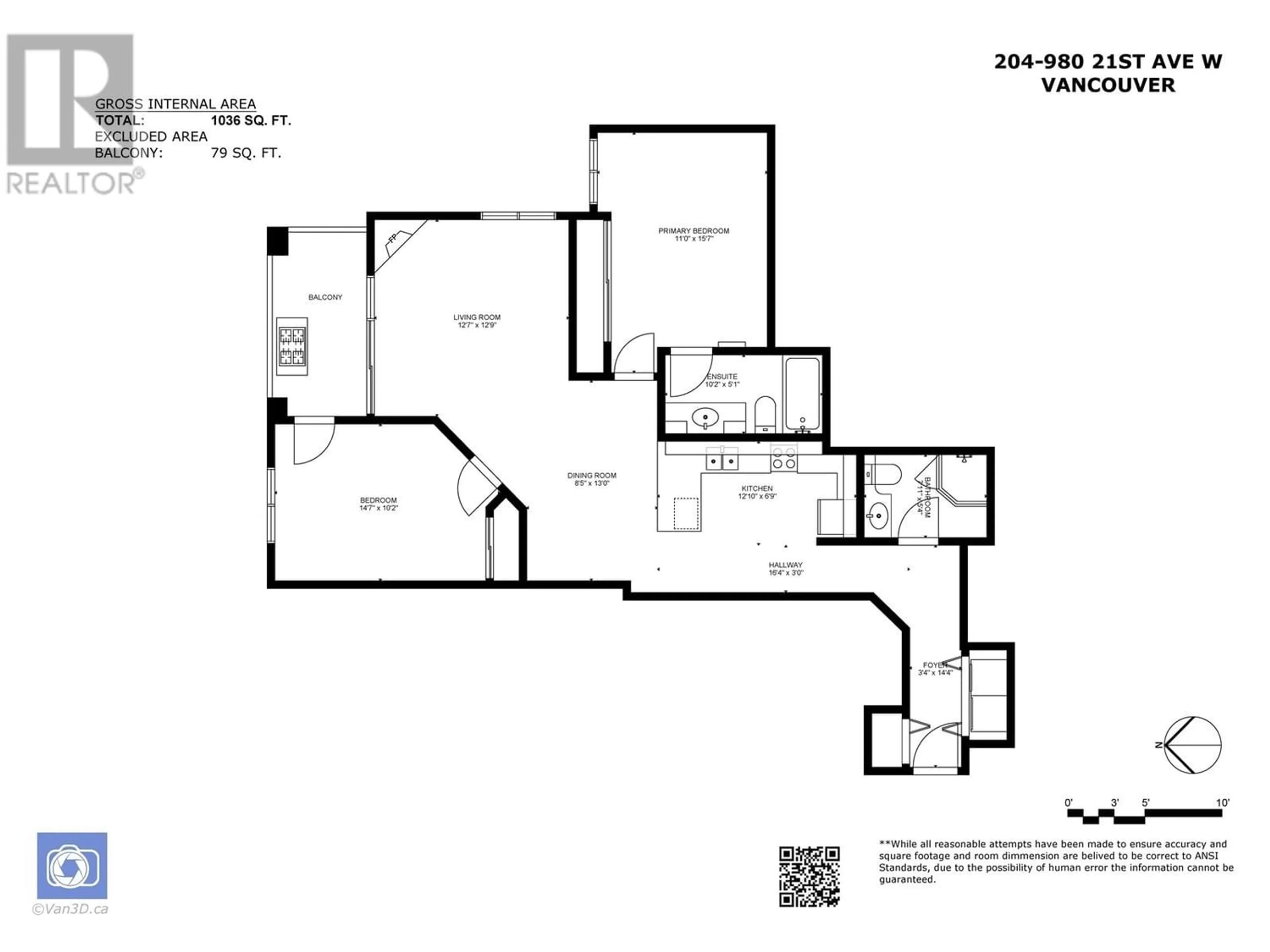 Floor plan for 204 980 W 21ST AVENUE, Vancouver British Columbia V5Z1Z1