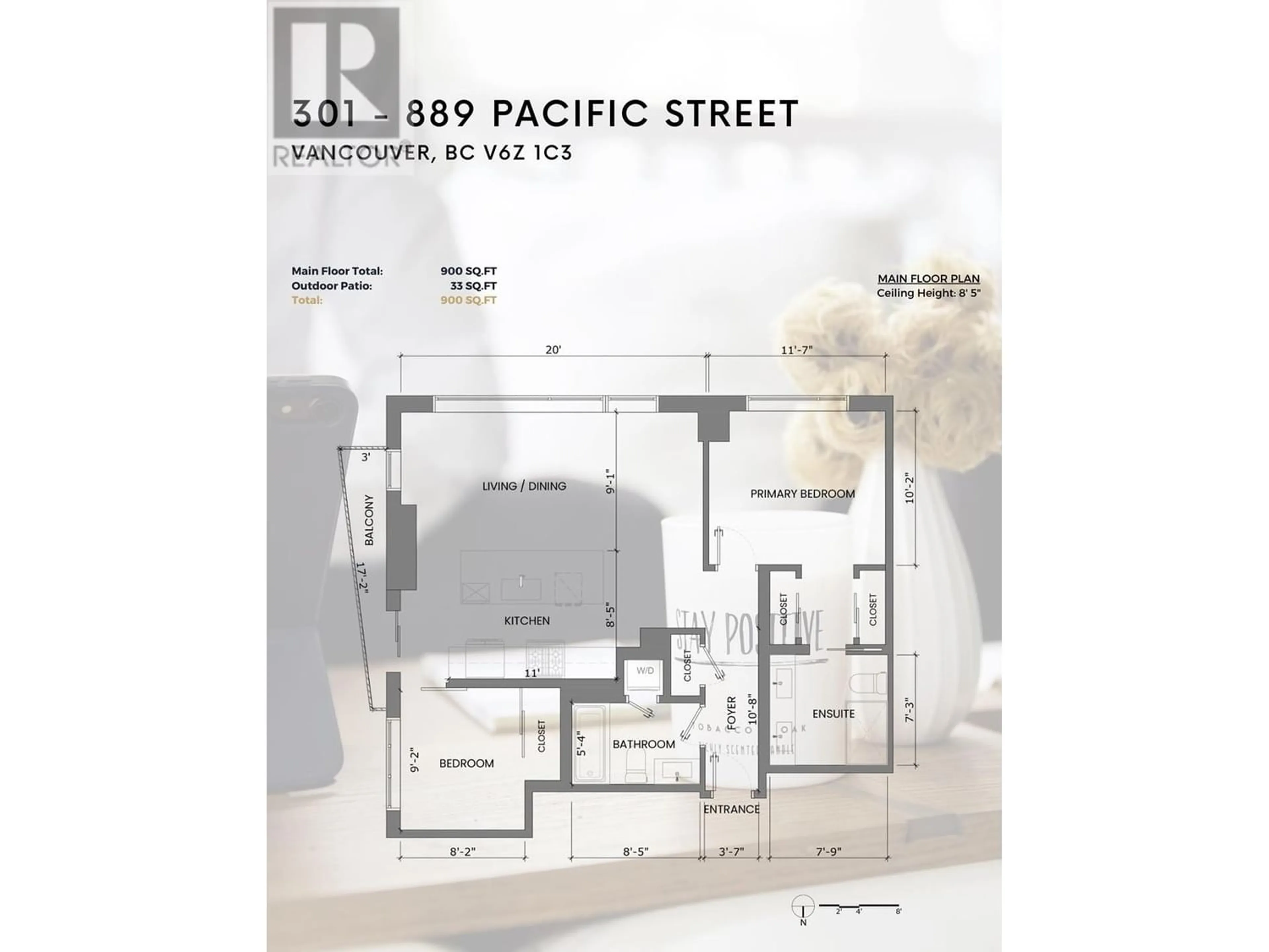 Floor plan for 301 889 PACIFIC STREET, Vancouver British Columbia V6Z1C3