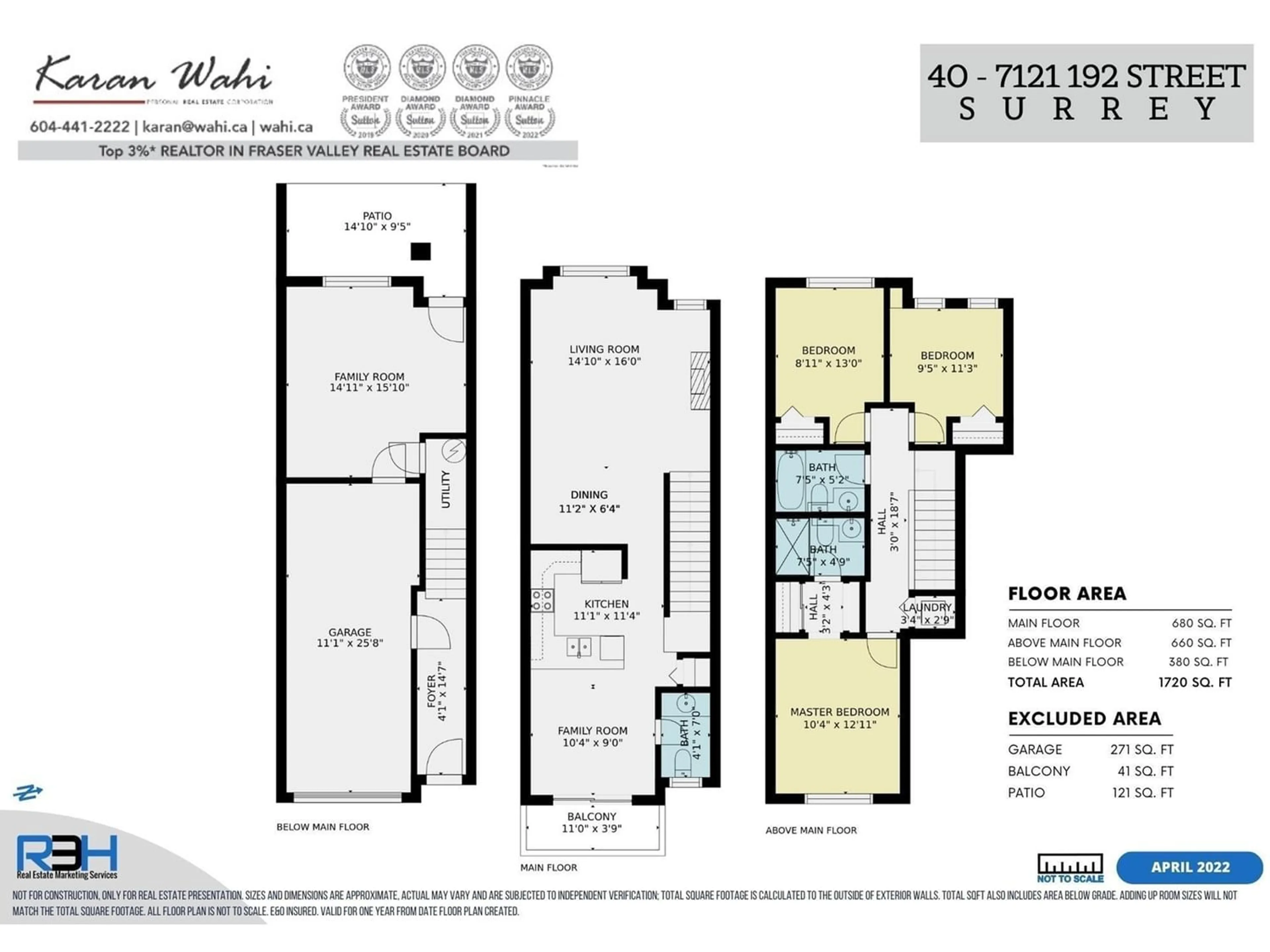 Floor plan for 40 7121 192 STREET, Surrey British Columbia V4N6K6