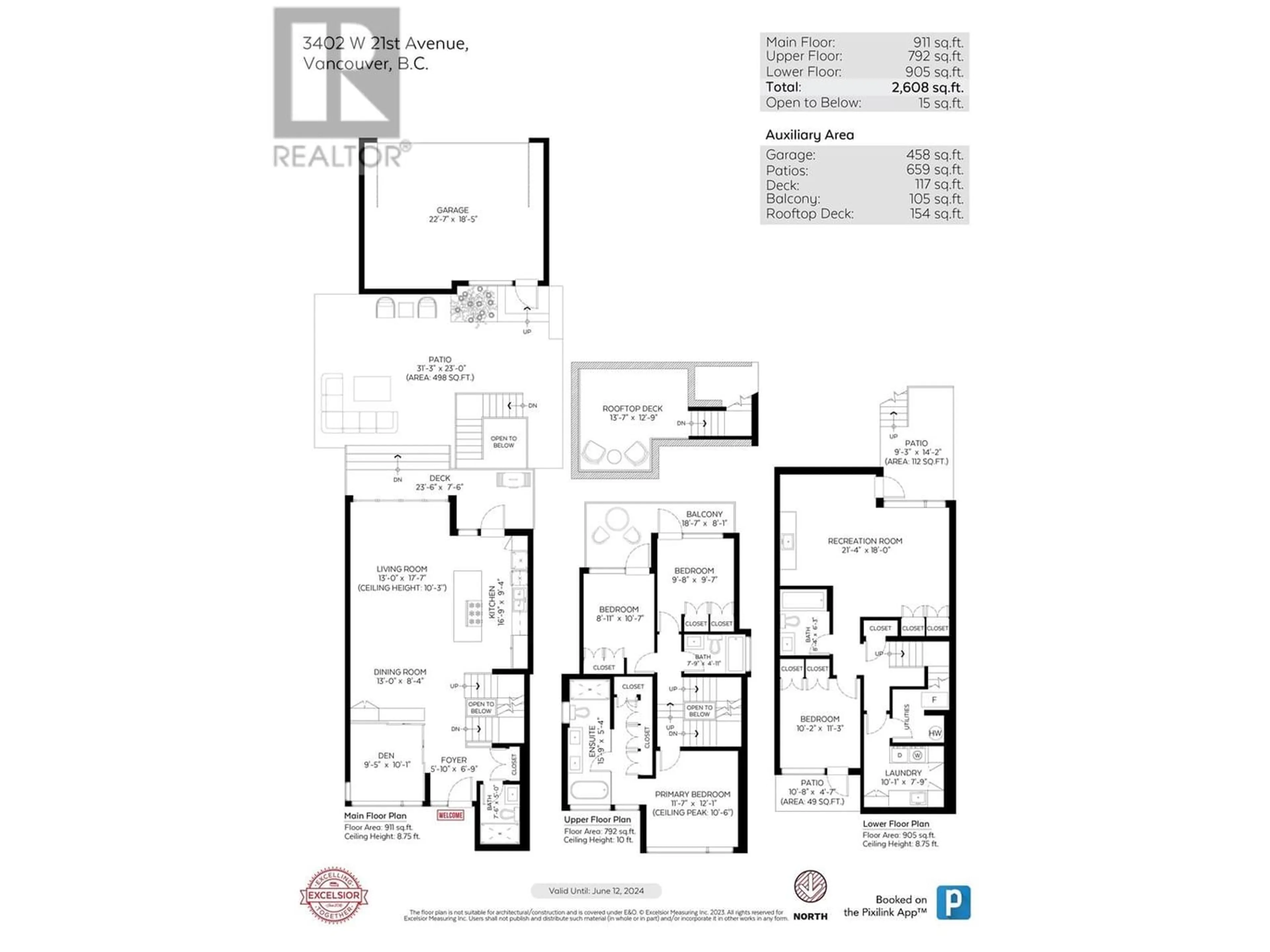 Floor plan for 3402 W 21ST AVENUE, Vancouver British Columbia V6S1G7