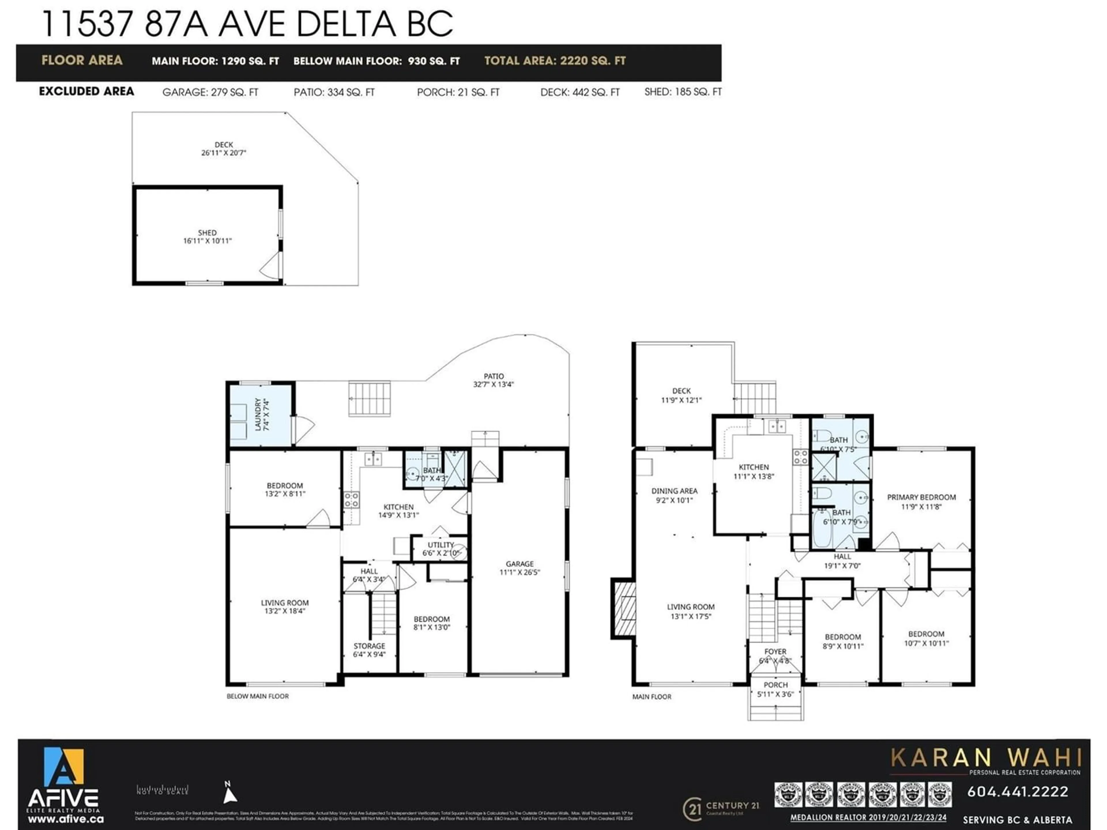 Floor plan for 11537 87A AVENUE, Delta British Columbia V4C3A8