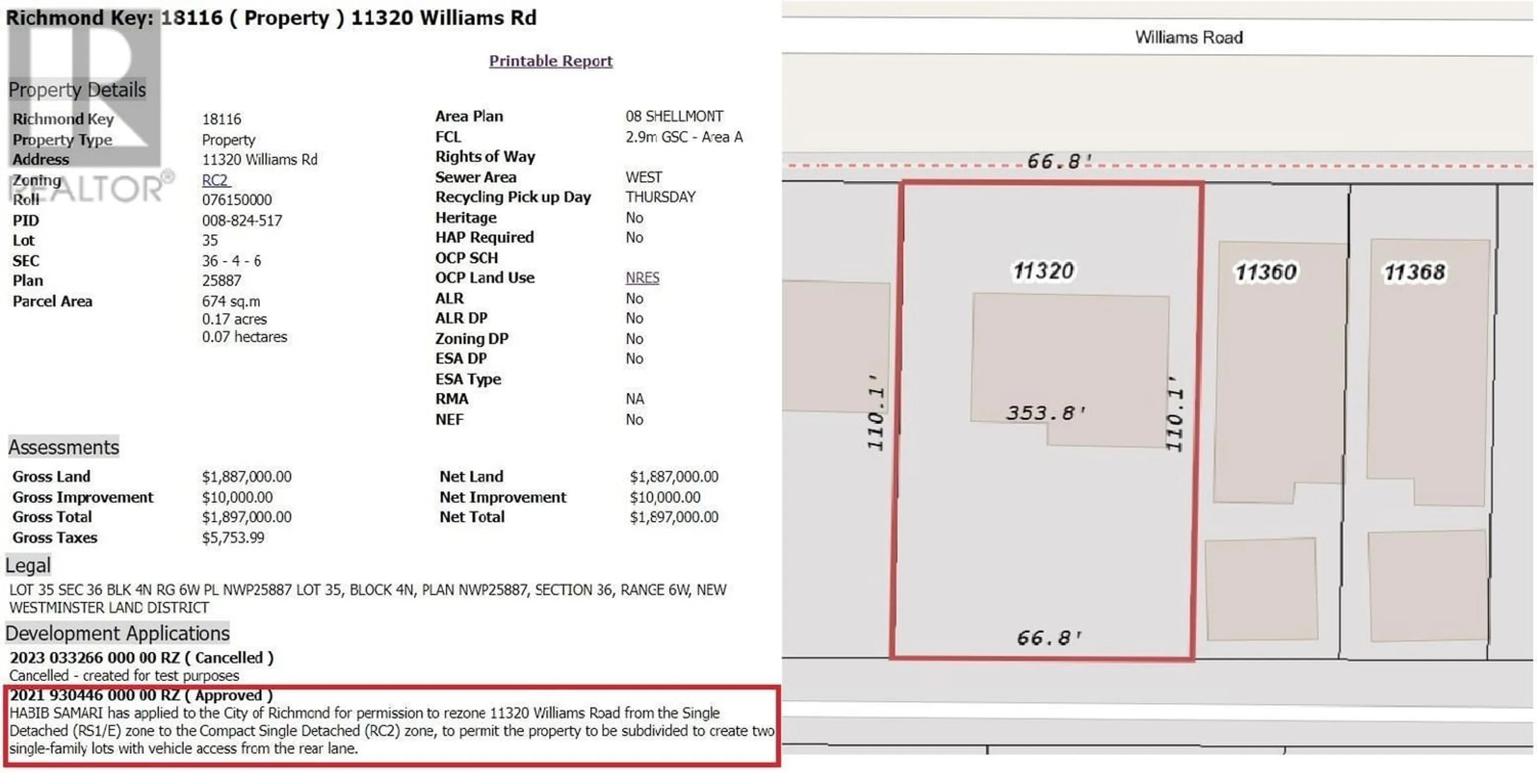 Floor plan for 11320 WILLIAMS ROAD, Richmond British Columbia V7A1J1