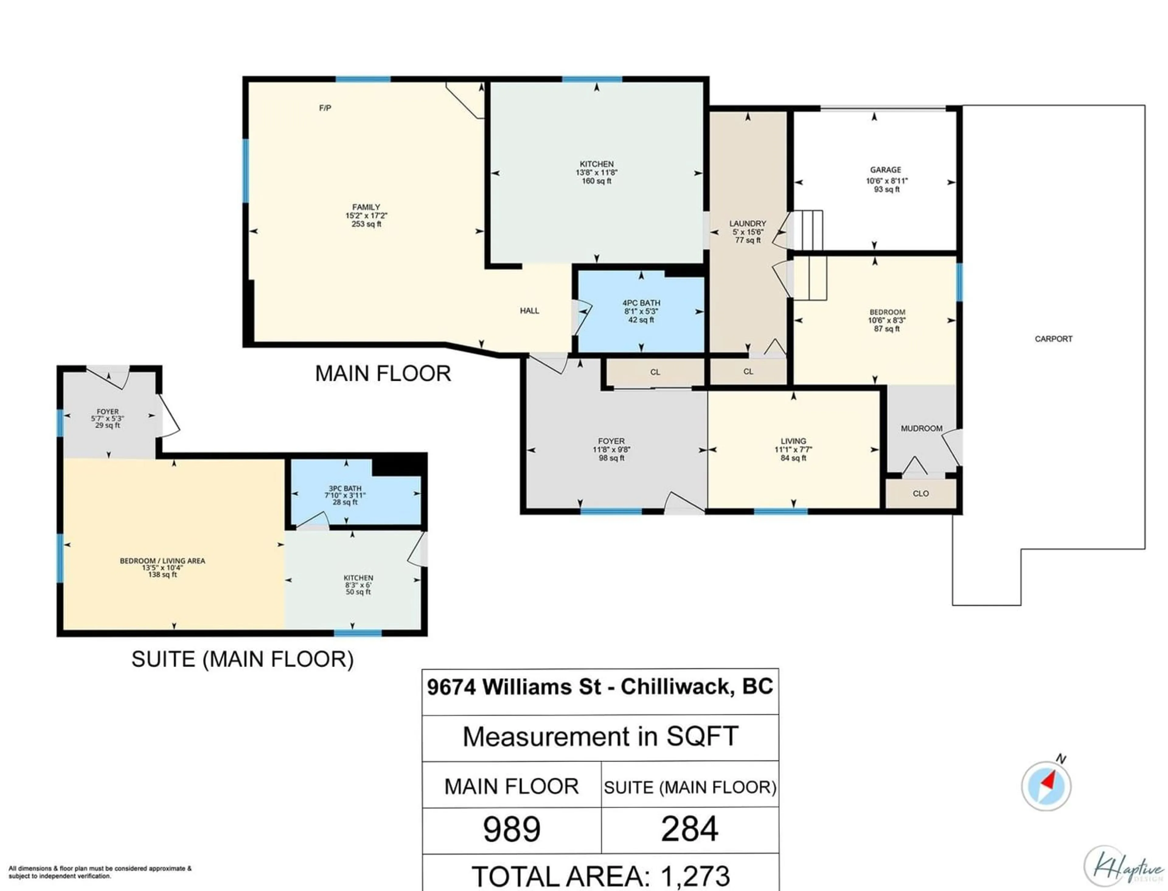 Floor plan for 9674 WILLIAMS STREET, Chilliwack British Columbia V2P5G4