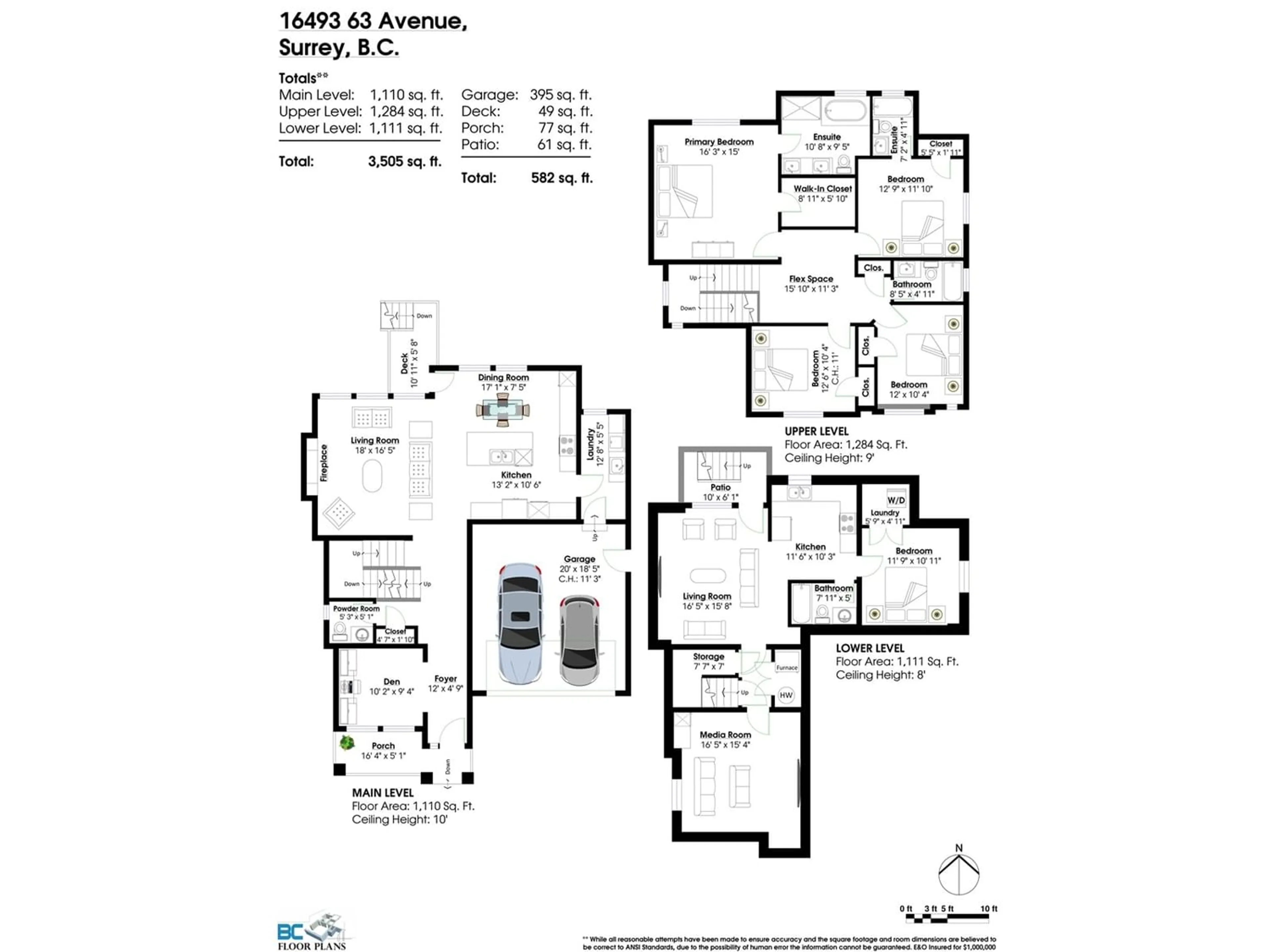 Floor plan for 16493 63 AVENUE, Surrey British Columbia V3S2V2