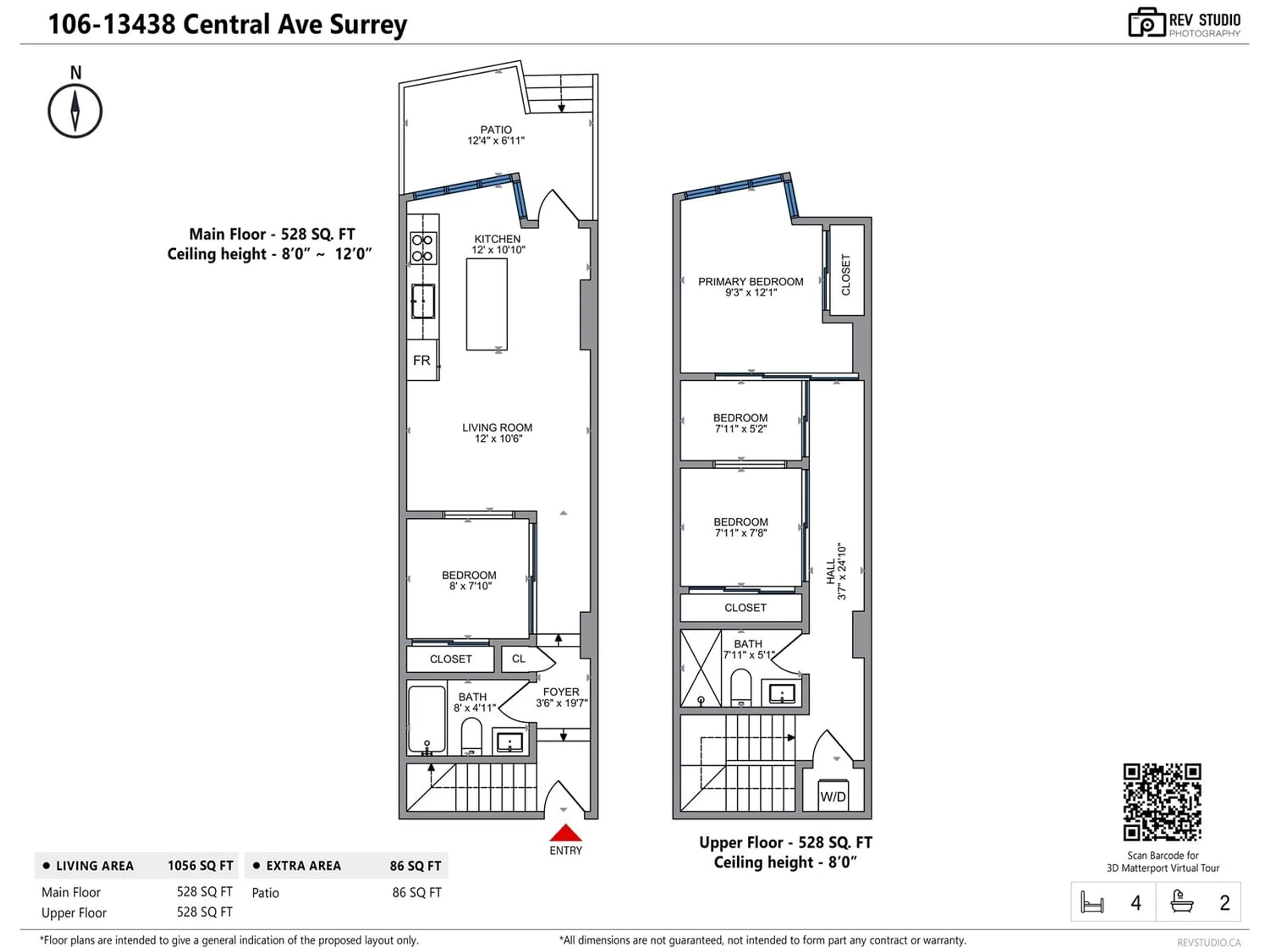 Floor plan for 106 13438 CENTRAL AVENUE, Surrey British Columbia V3T0N2