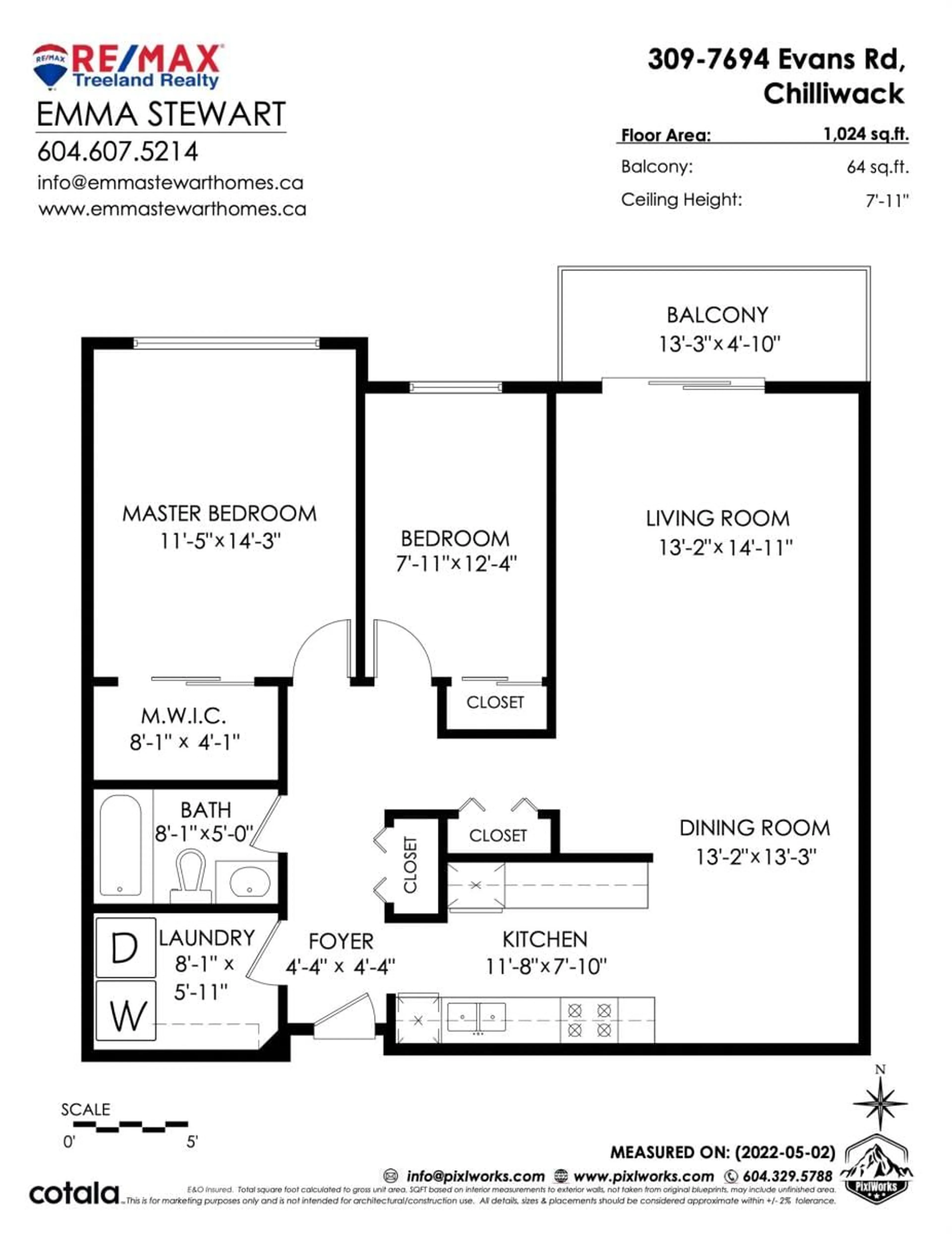 Floor plan for 309 7694 EVANS ROAD, Chilliwack British Columbia V2R3W3