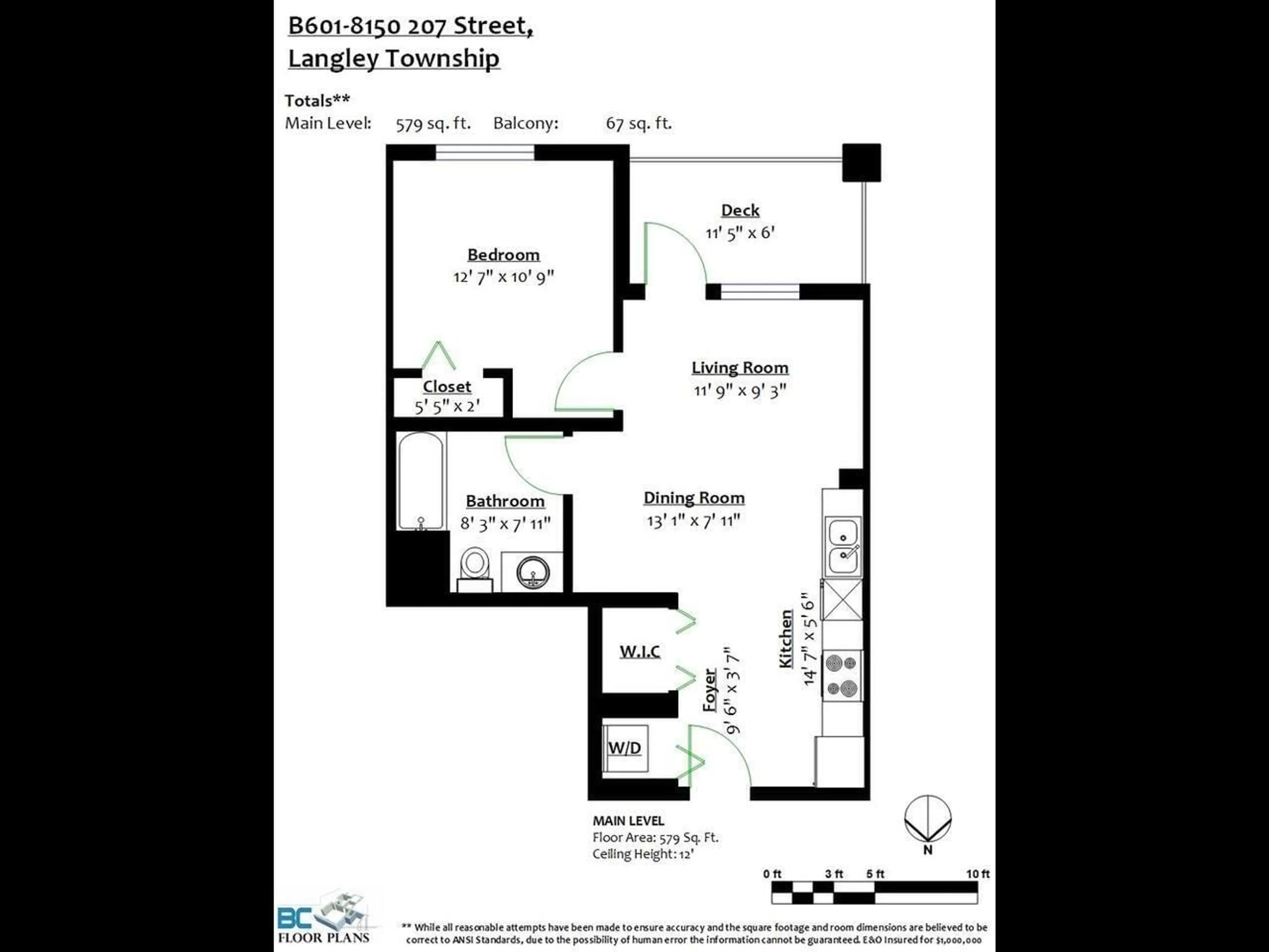 Floor plan for B601 8150 207 STREET, Langley British Columbia V2Y4J3