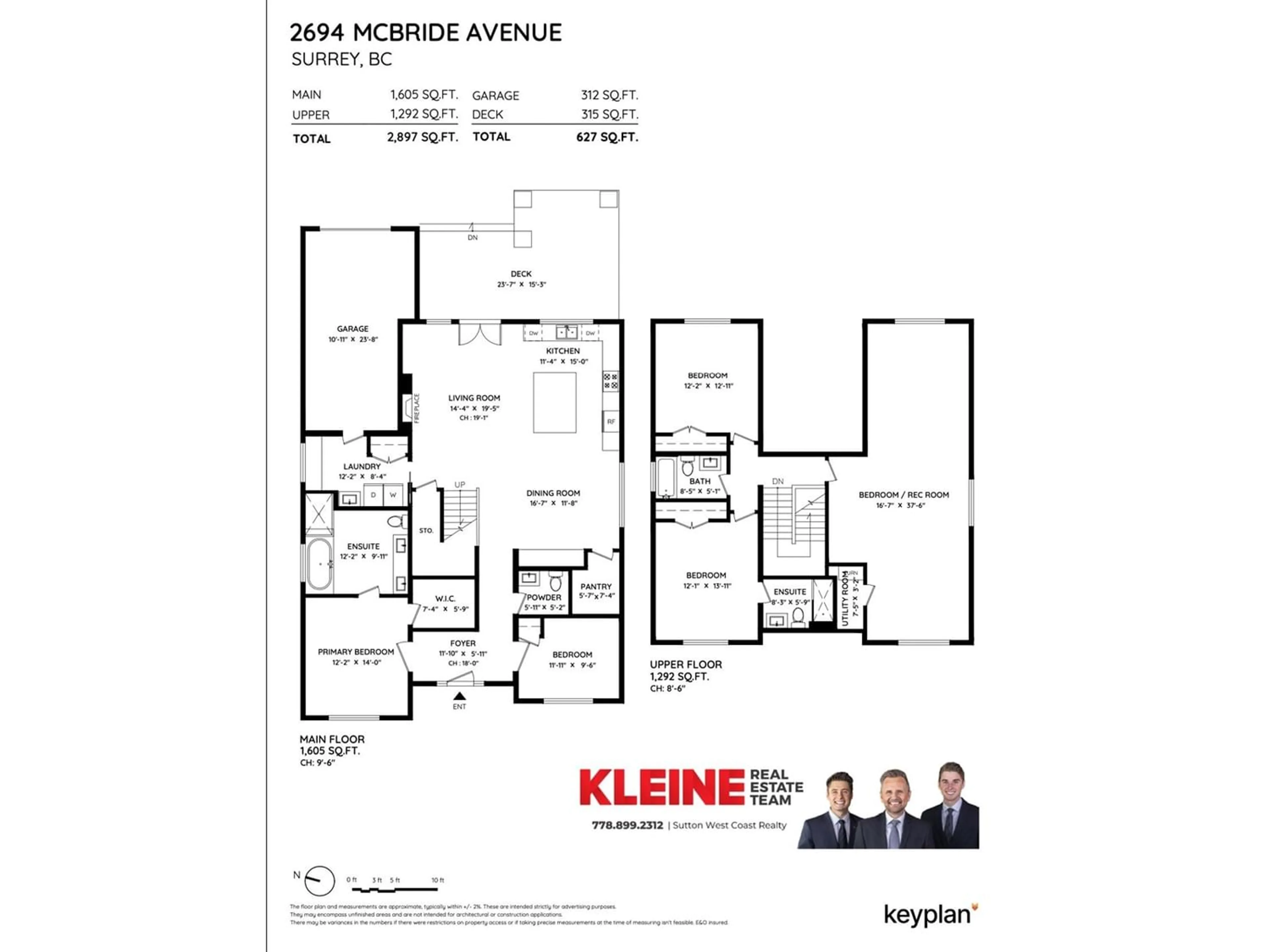 Floor plan for 2694 MCBRIDE AVENUE, Surrey British Columbia V4A3G1