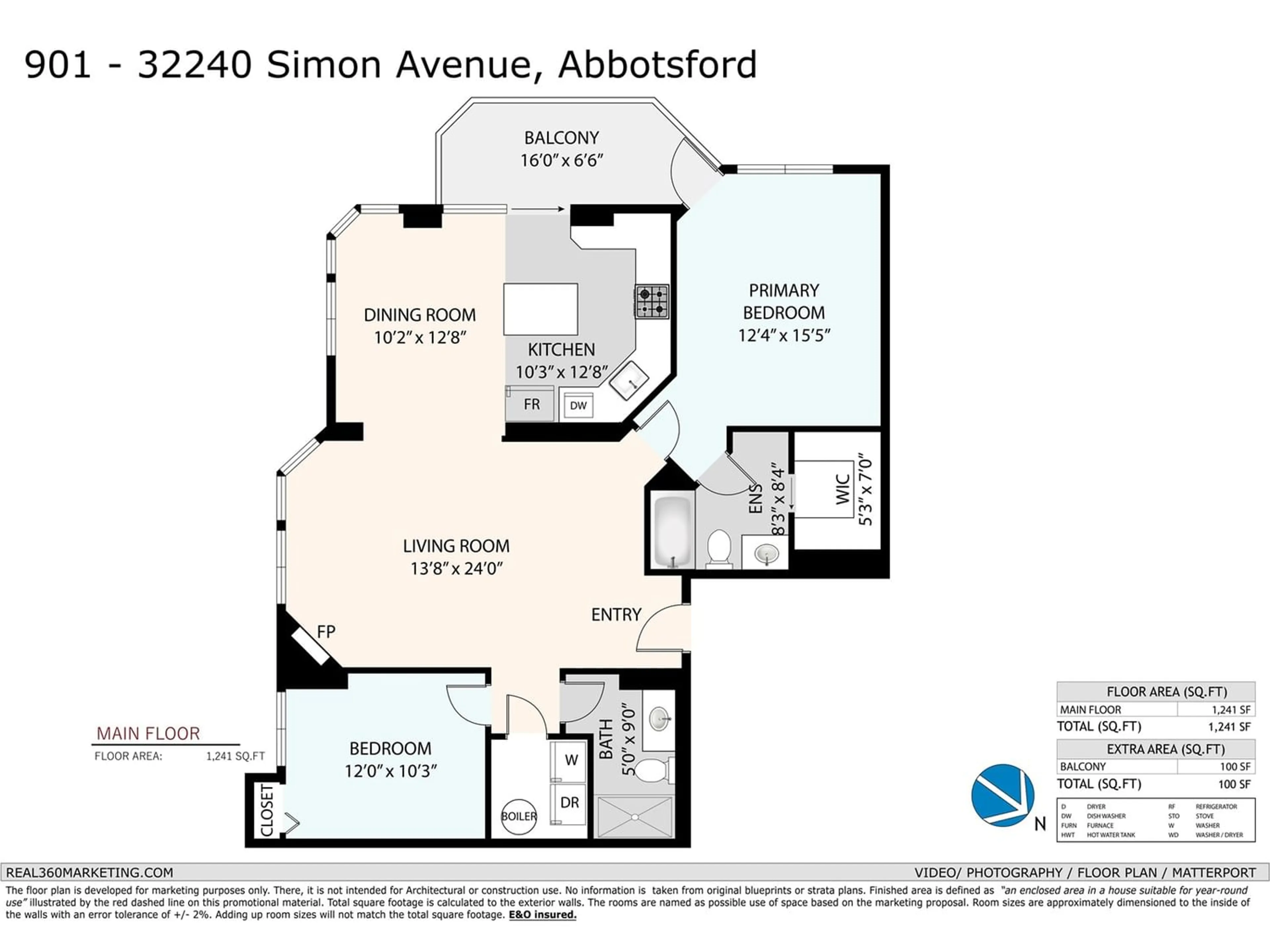 Floor plan for 901 32440 SIMON AVENUE, Abbotsford British Columbia V2T5R3