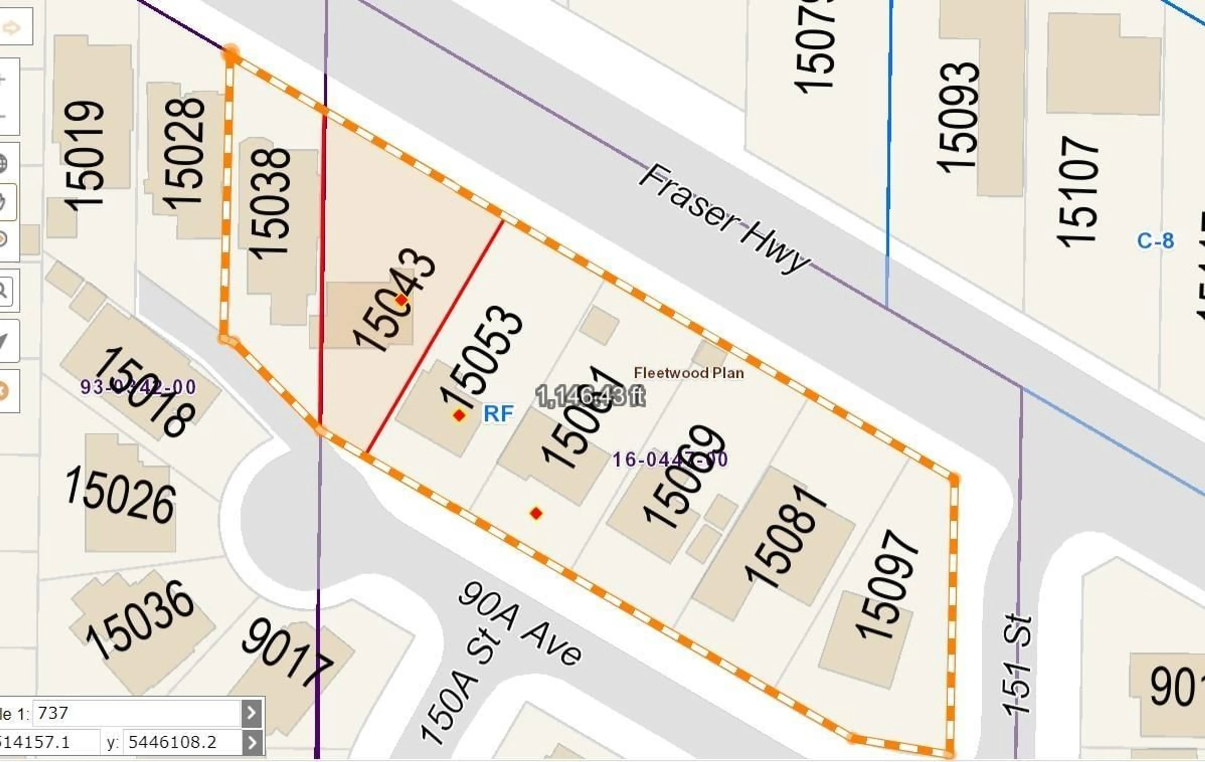 Picture of a map for 15061 90A AVENUE, Surrey British Columbia V3R6Y6