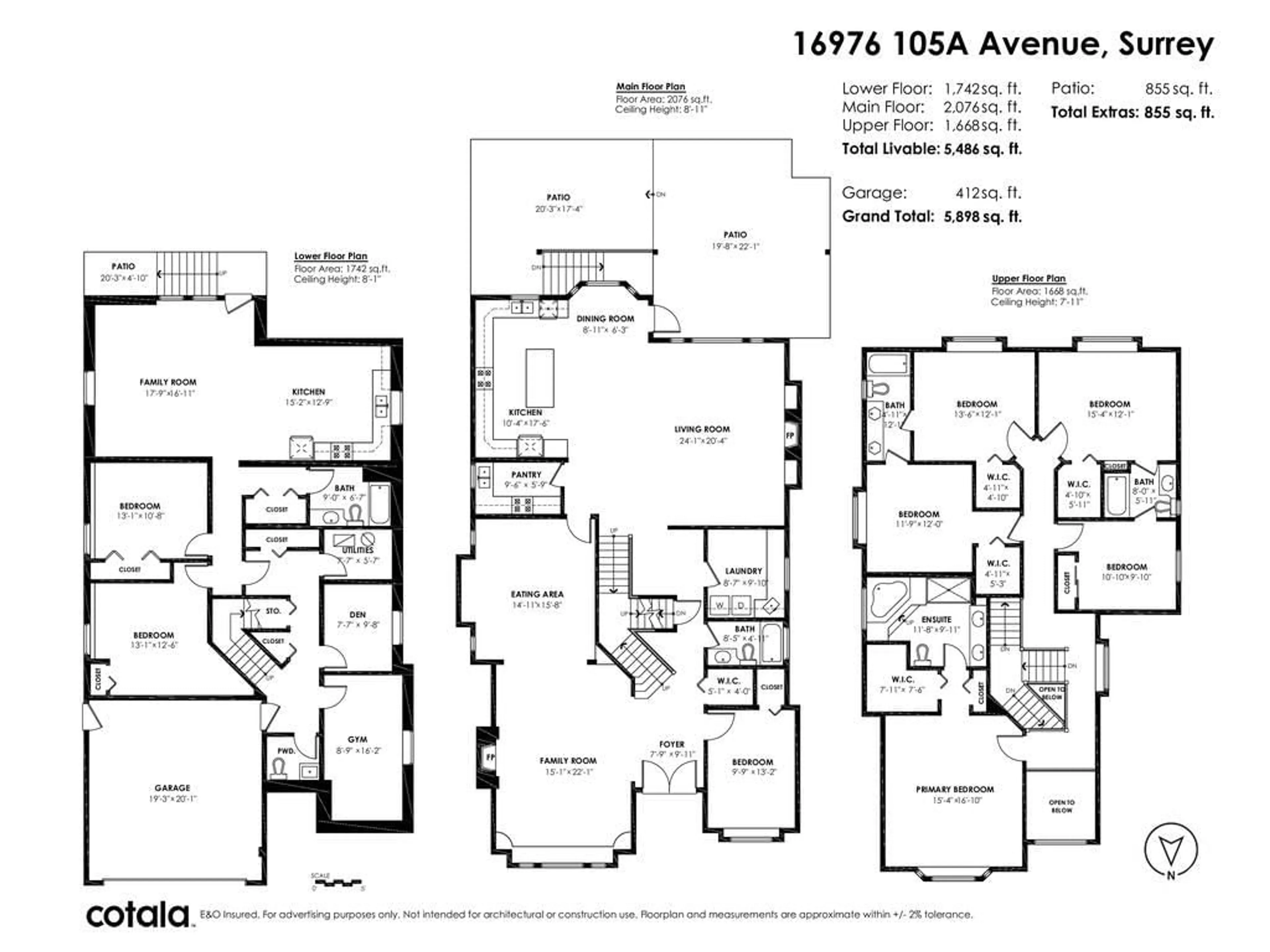 Floor plan for 16976 105A AVENUE, Surrey British Columbia V4N5H8