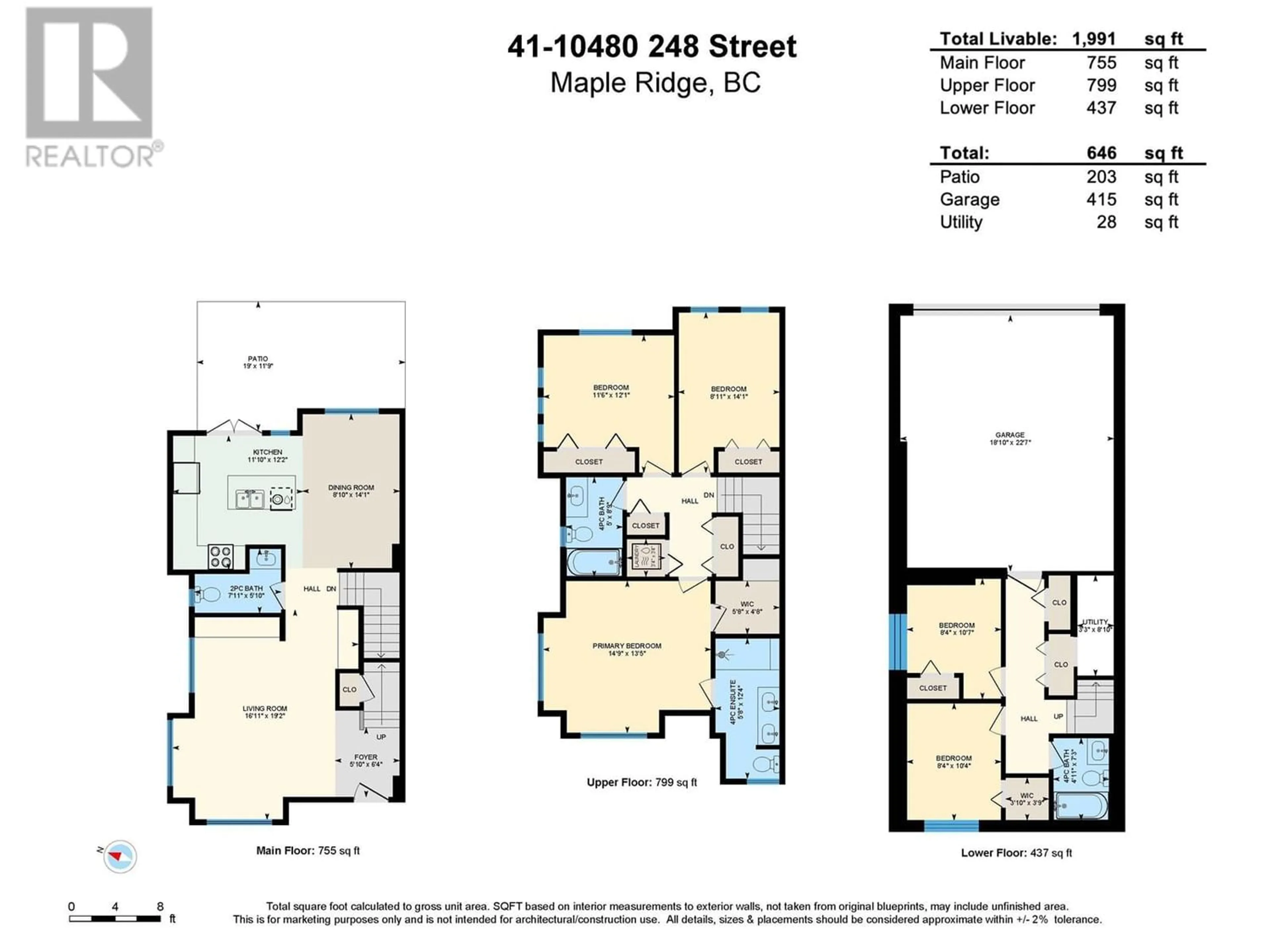 Floor plan for 41 10480 248 STREET, Maple Ridge British Columbia V2W0J4