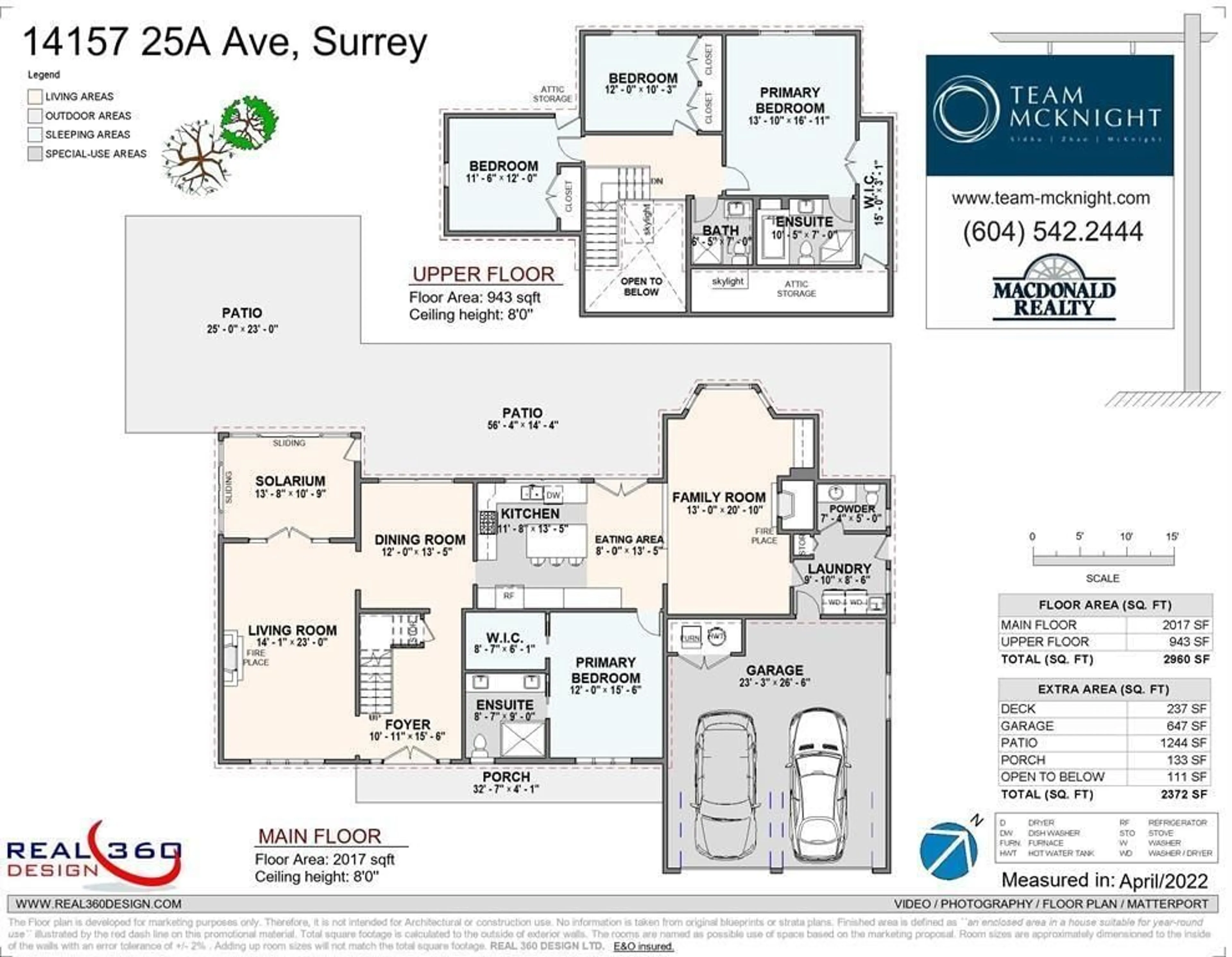 Floor plan for 14157 25A AVENUE, Surrey British Columbia V4P2G4