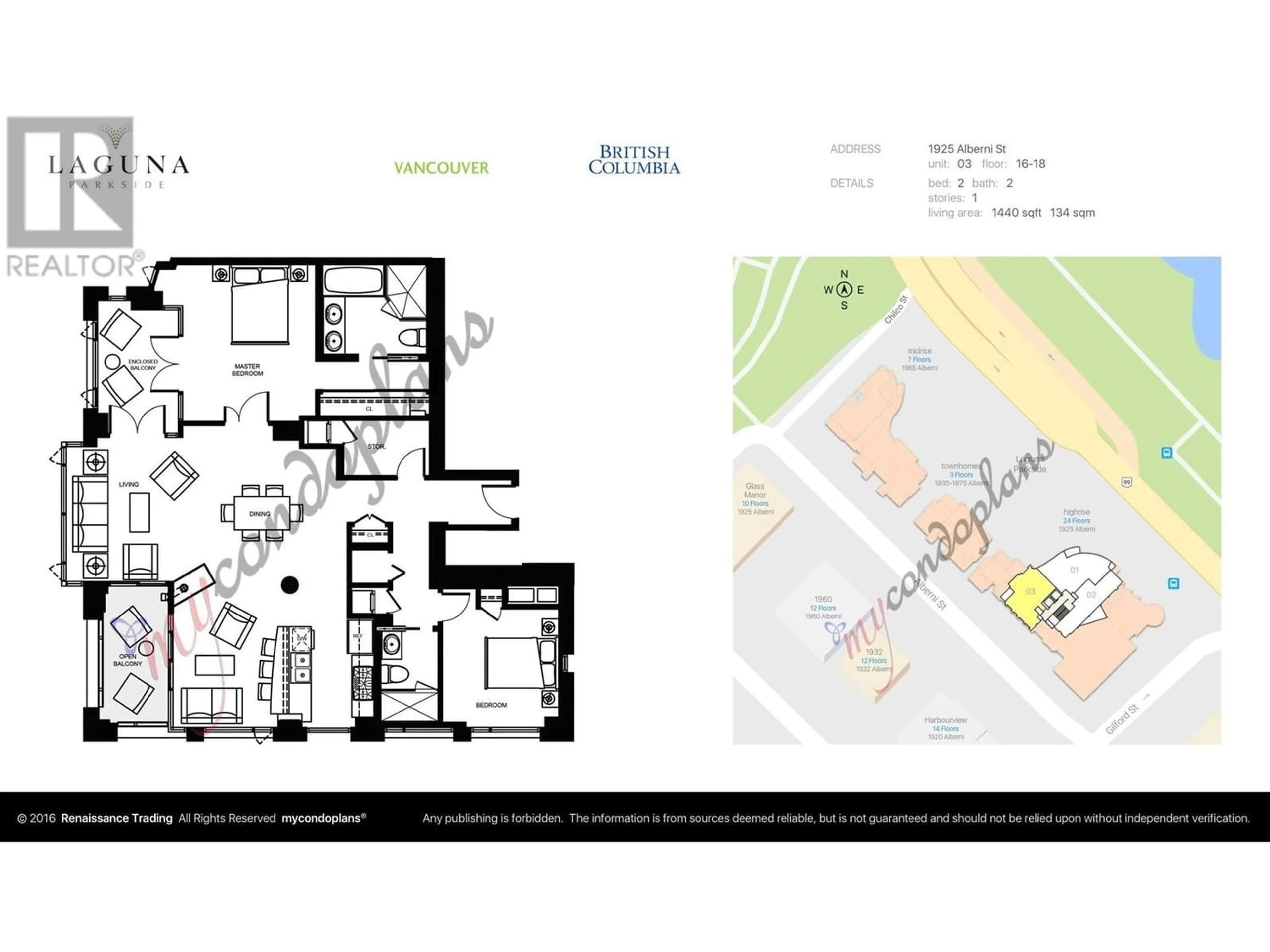 Floor plan for 1703 1925 ALBERNI STREET, Vancouver British Columbia V6G0A3