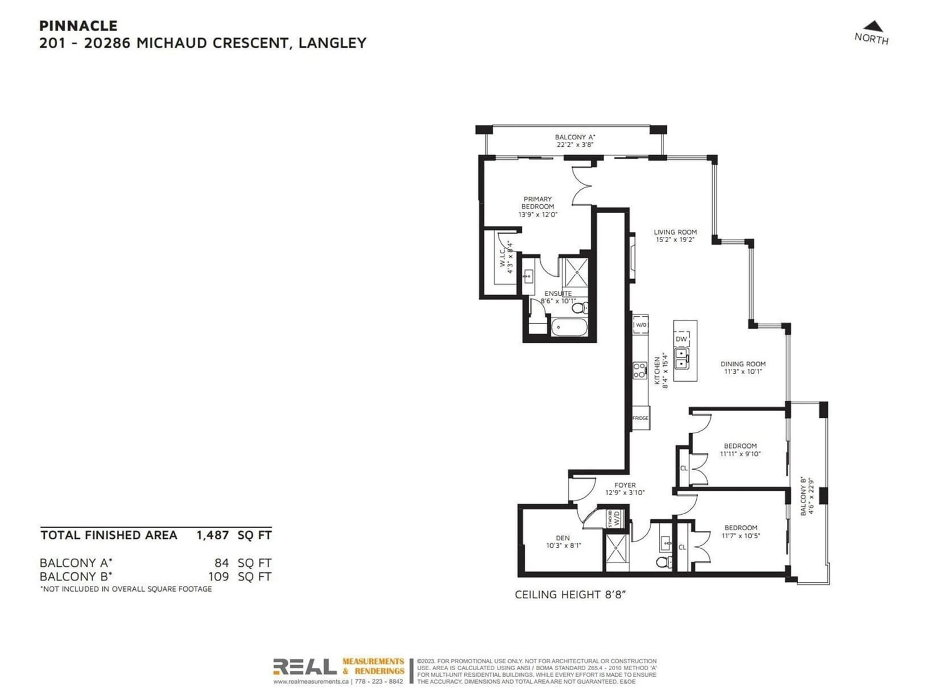 Floor plan for 201 20286 MICHAUD CRESCENT, Langley British Columbia V3A4B2