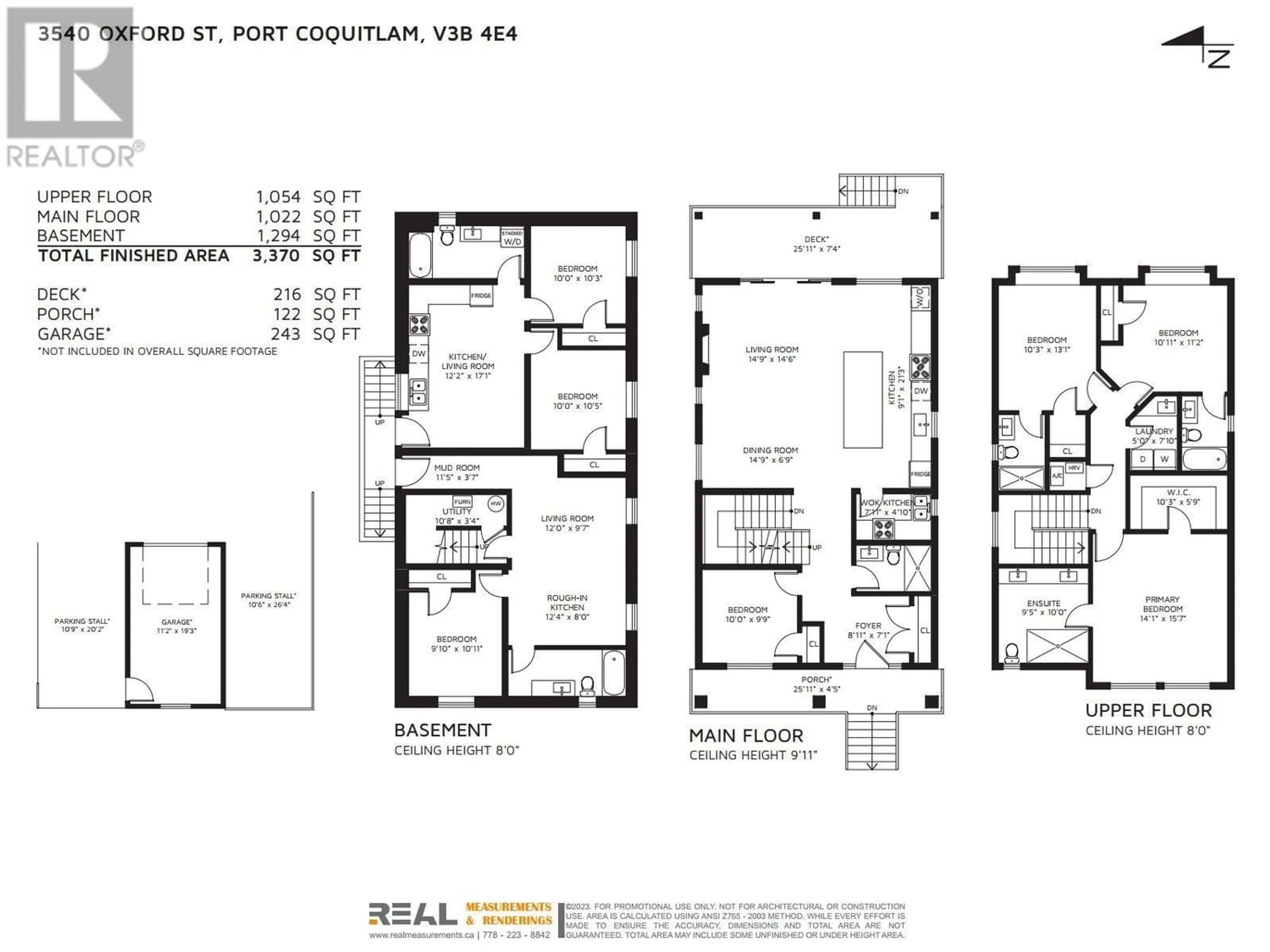 Floor plan for 3540 OXFORD STREET, Port Coquitlam British Columbia V3B4E4