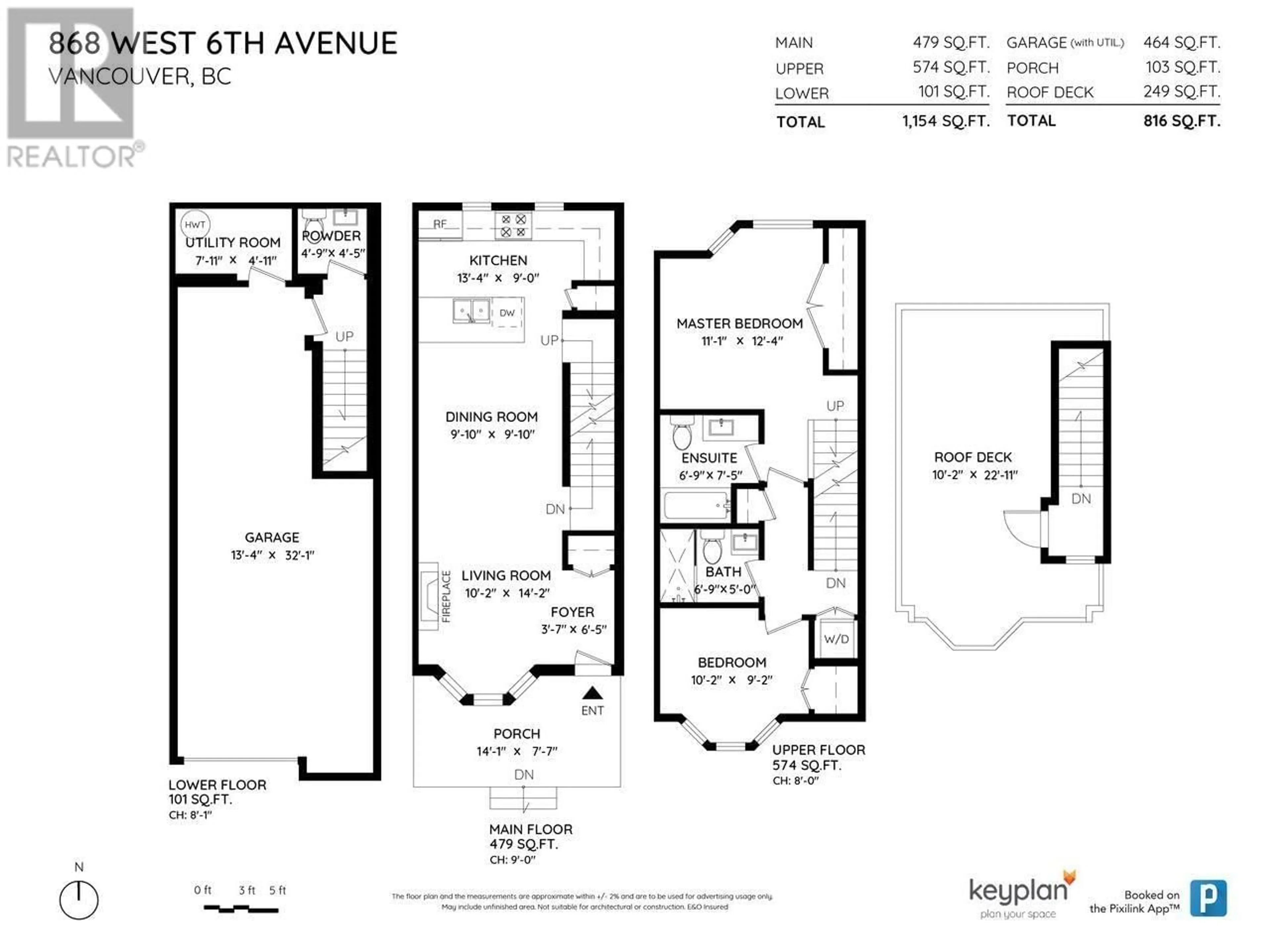 Floor plan for 868 W 6TH AVENUE, Vancouver British Columbia V5Z1A6