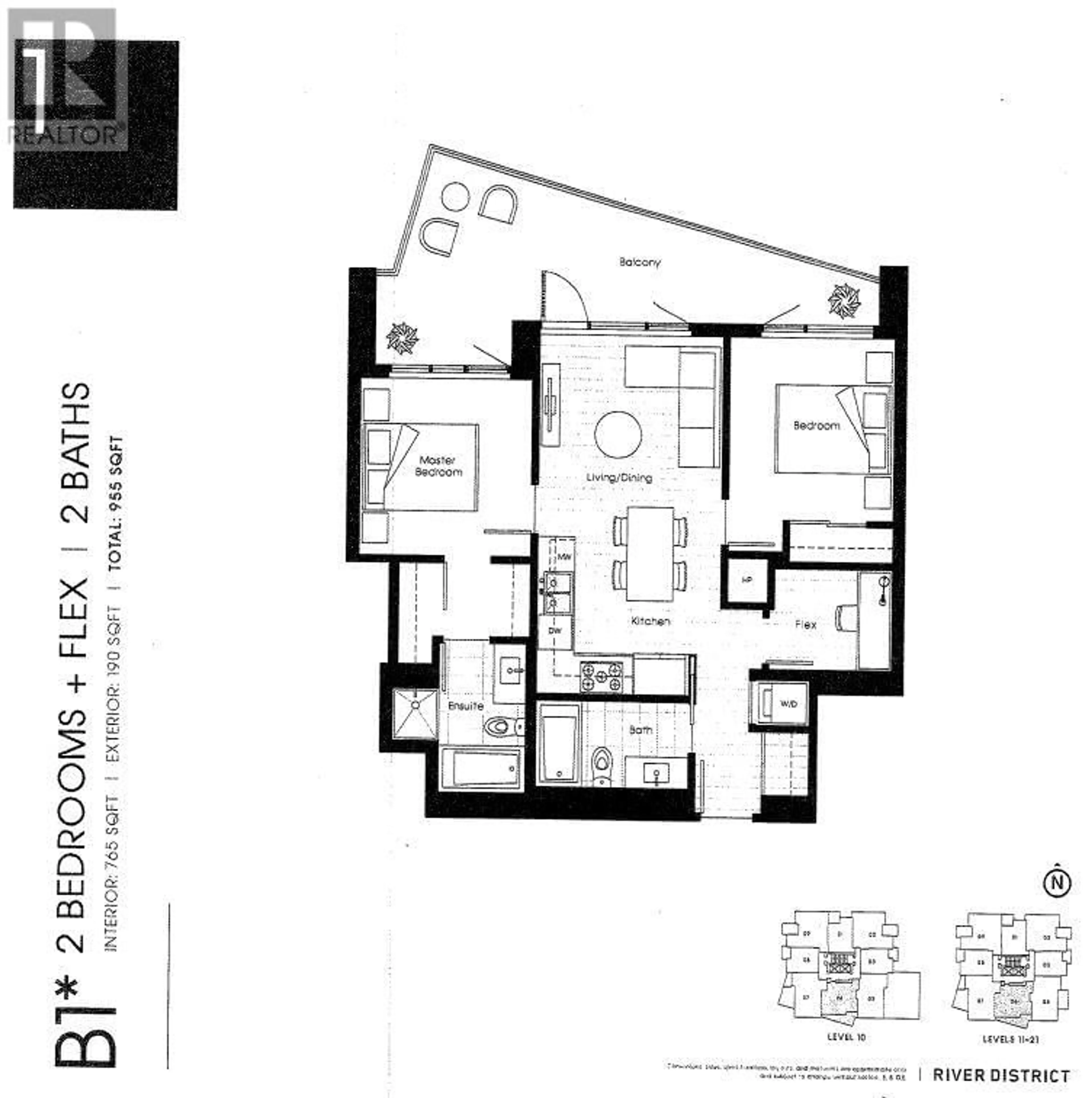Floor plan for 1506 - 8538 RIVER DISTRICT CROSSING, Vancouver British Columbia V5S0C9