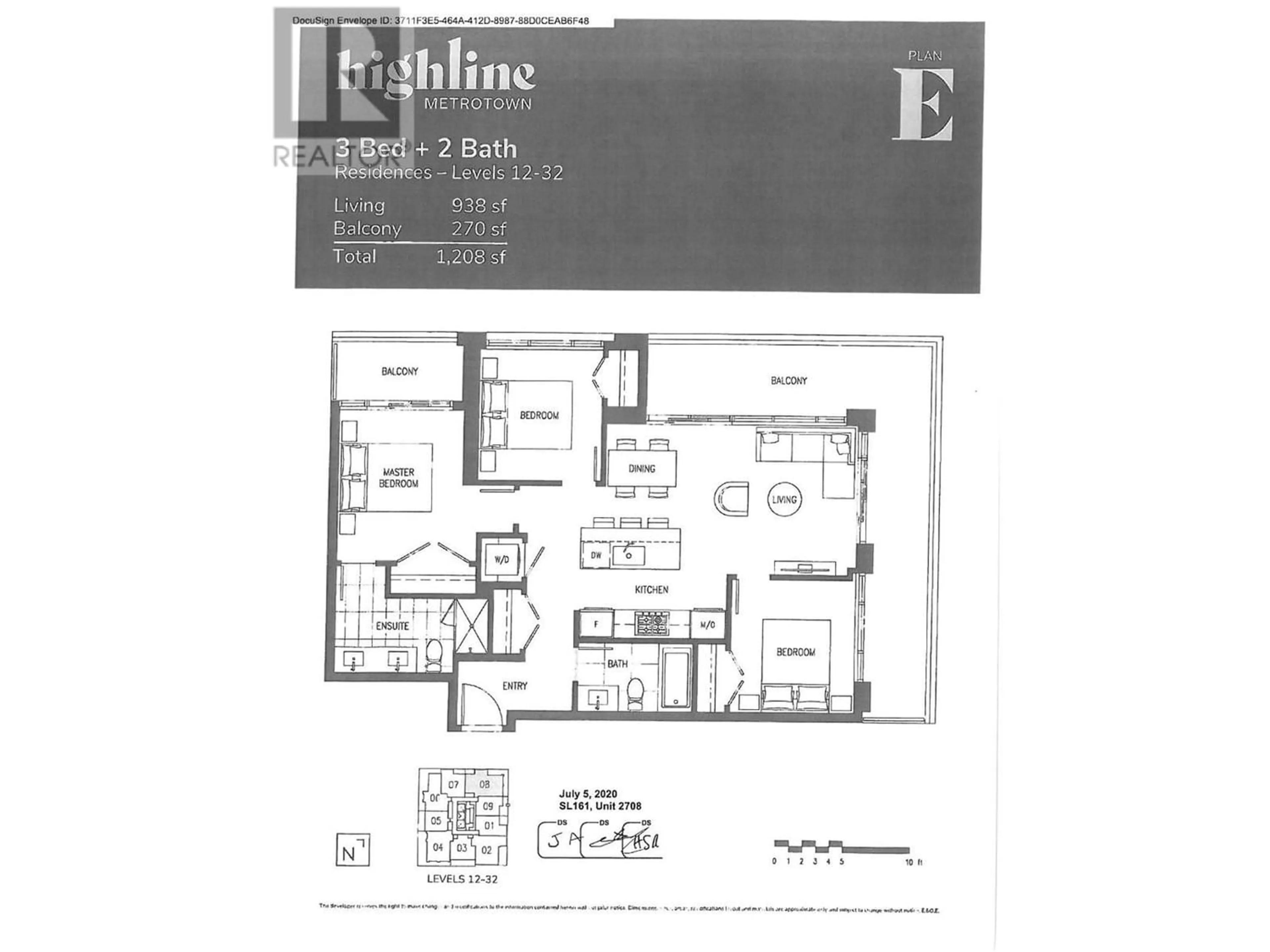 Floor plan for 2708 6511 SUSSEX AVENUE, Burnaby British Columbia V5H0K5