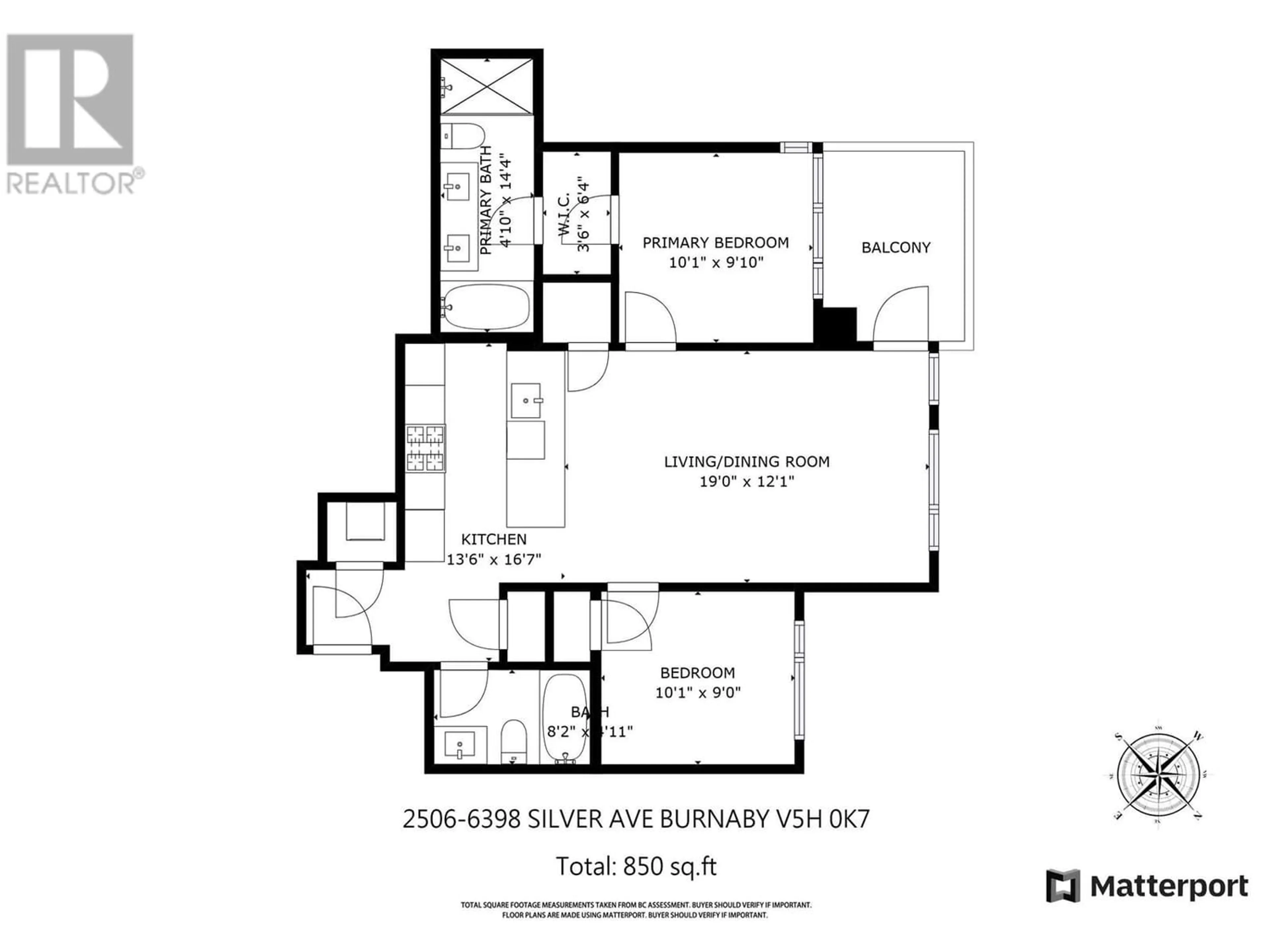 Floor plan for 2506 6398 SILVER AVENUE, Burnaby British Columbia V5H0K7