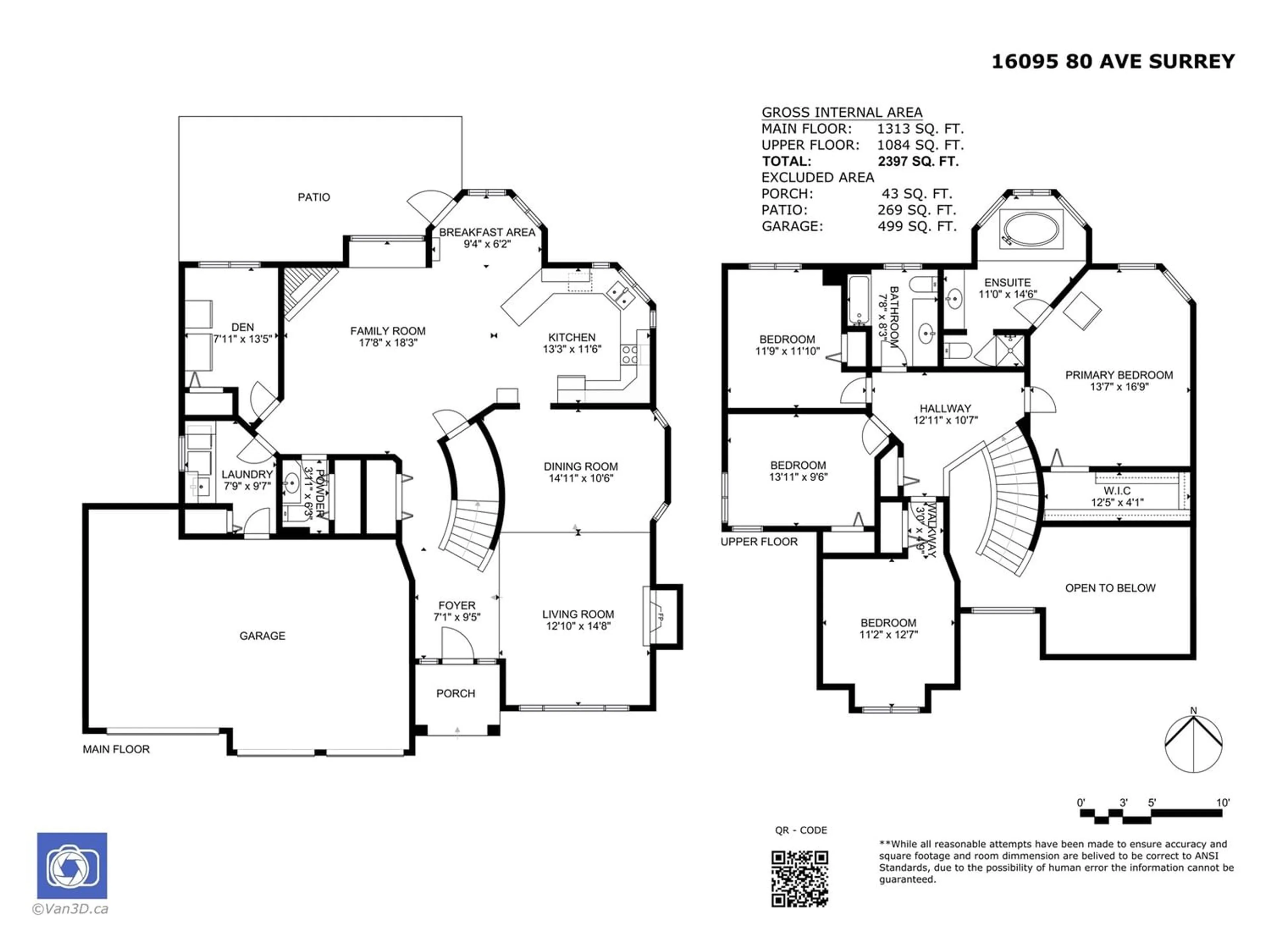 Floor plan for 16095 80 AVENUE, Surrey British Columbia V4N0X1