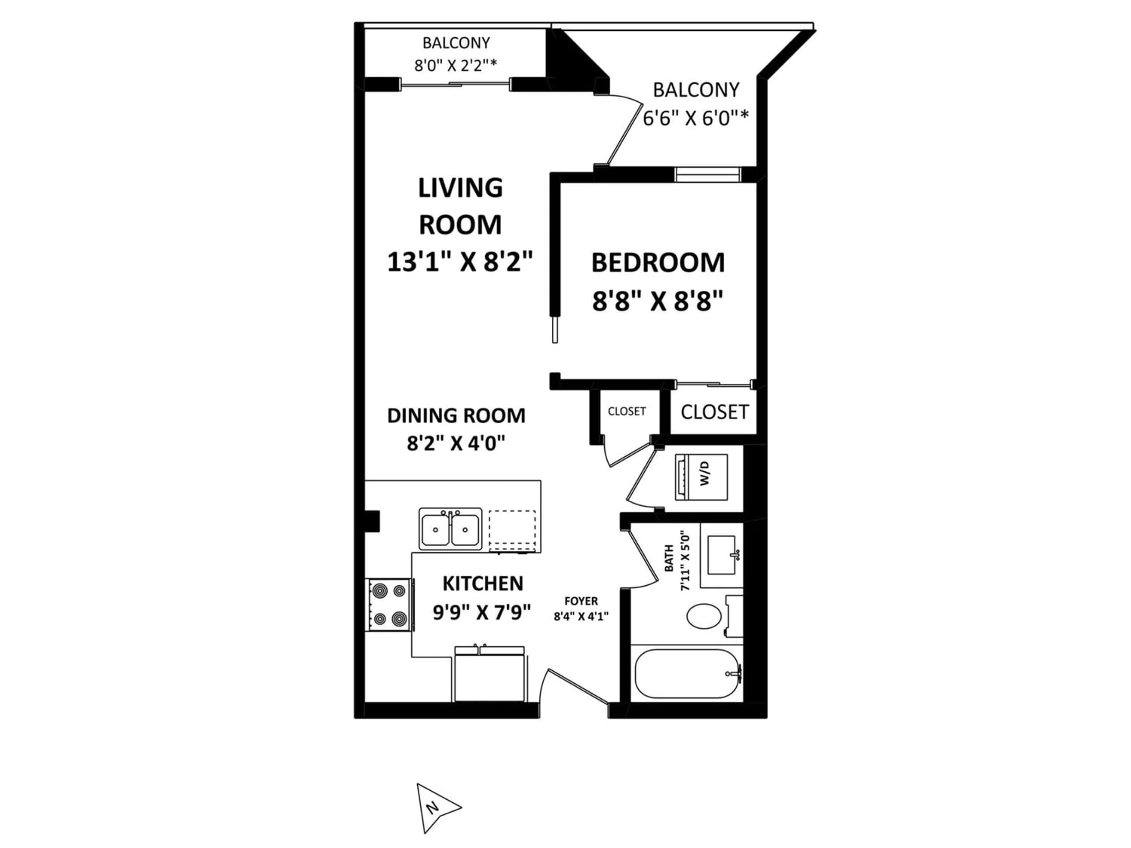 Floor plan for 517 20360 LOGAN AVENUE, Langley British Columbia V3A0P5