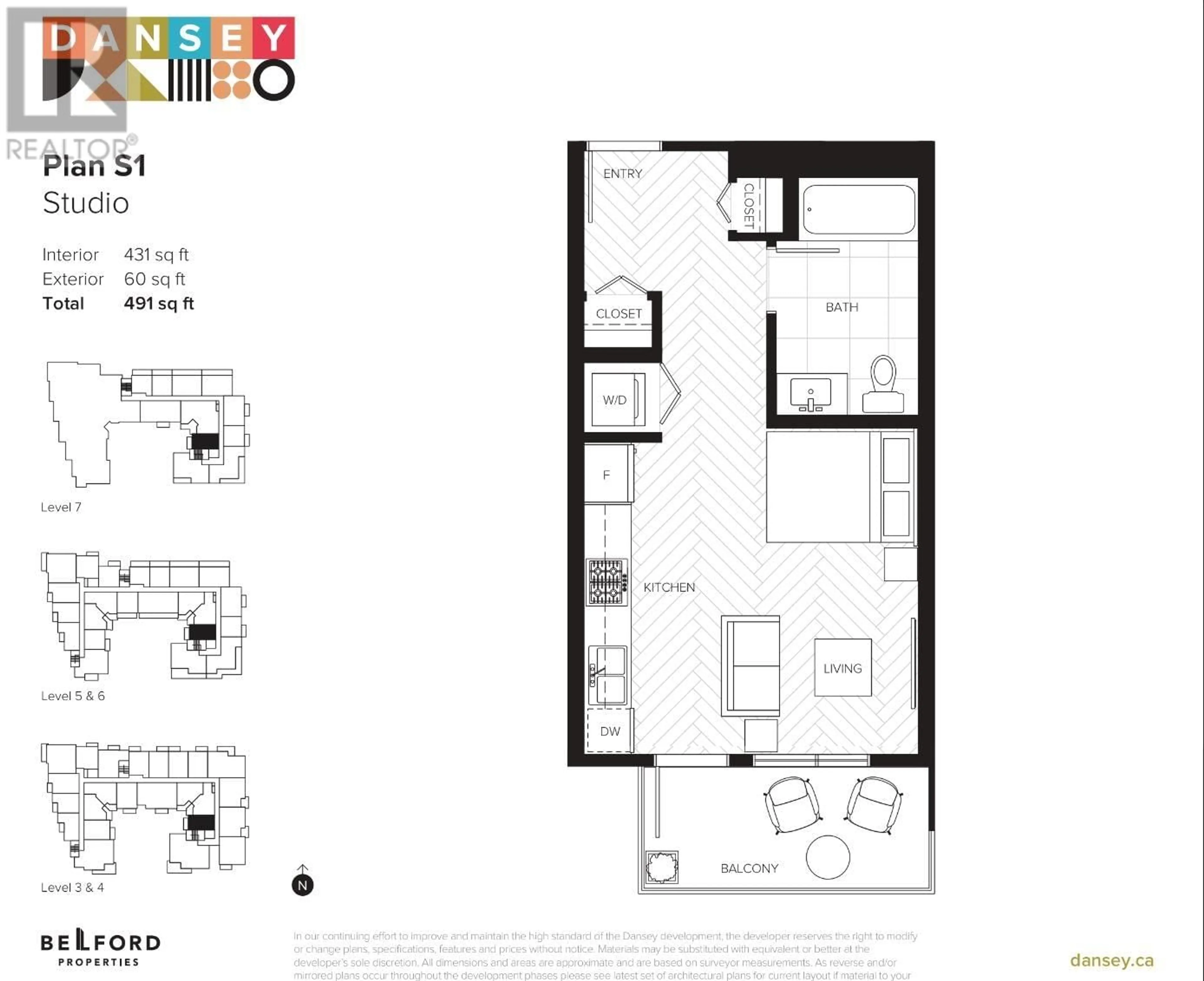 Floor plan for 623 599 DANSEY AVENUE, Coquitlam British Columbia V0V0V0